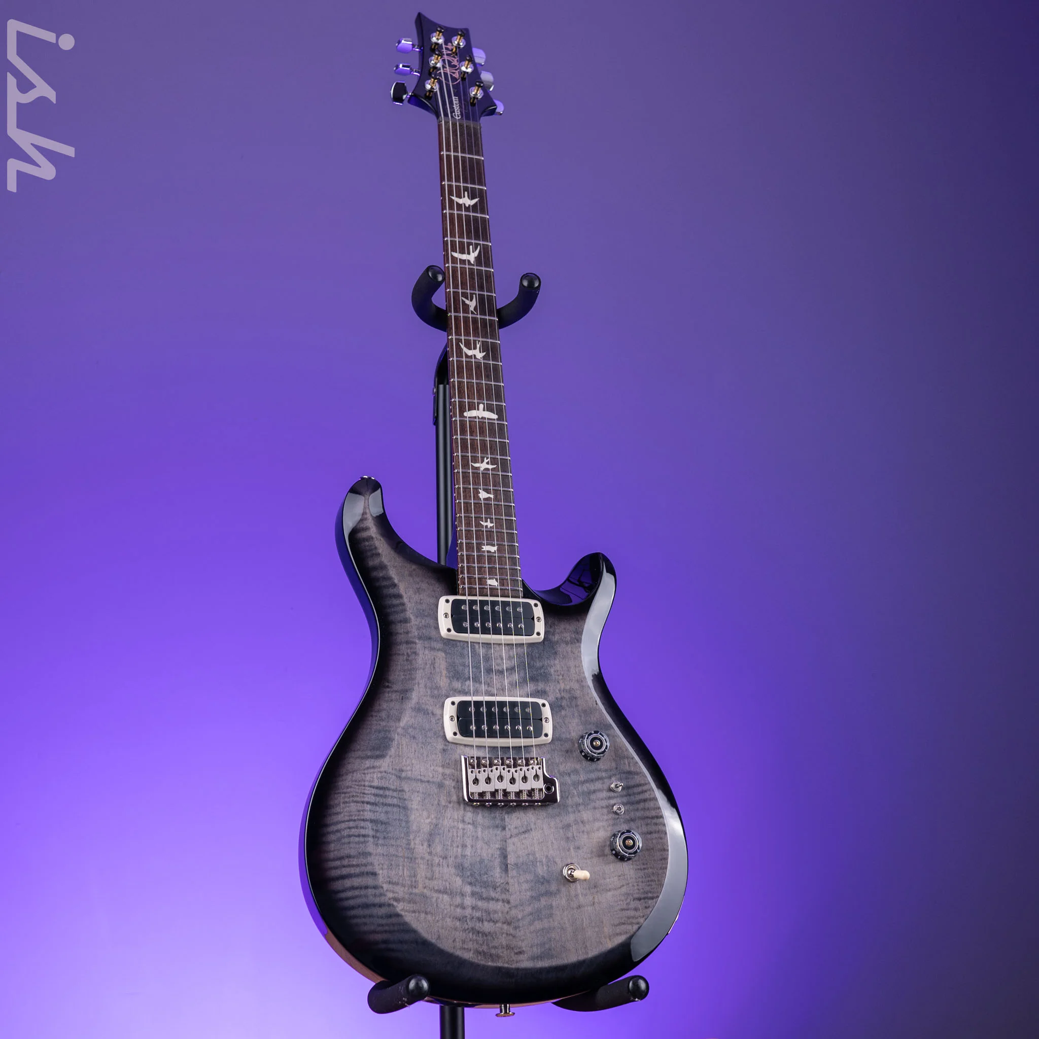 PRS S2 Custom 24-08 Electric Guitar Faded Gray Black Burst - Image 2