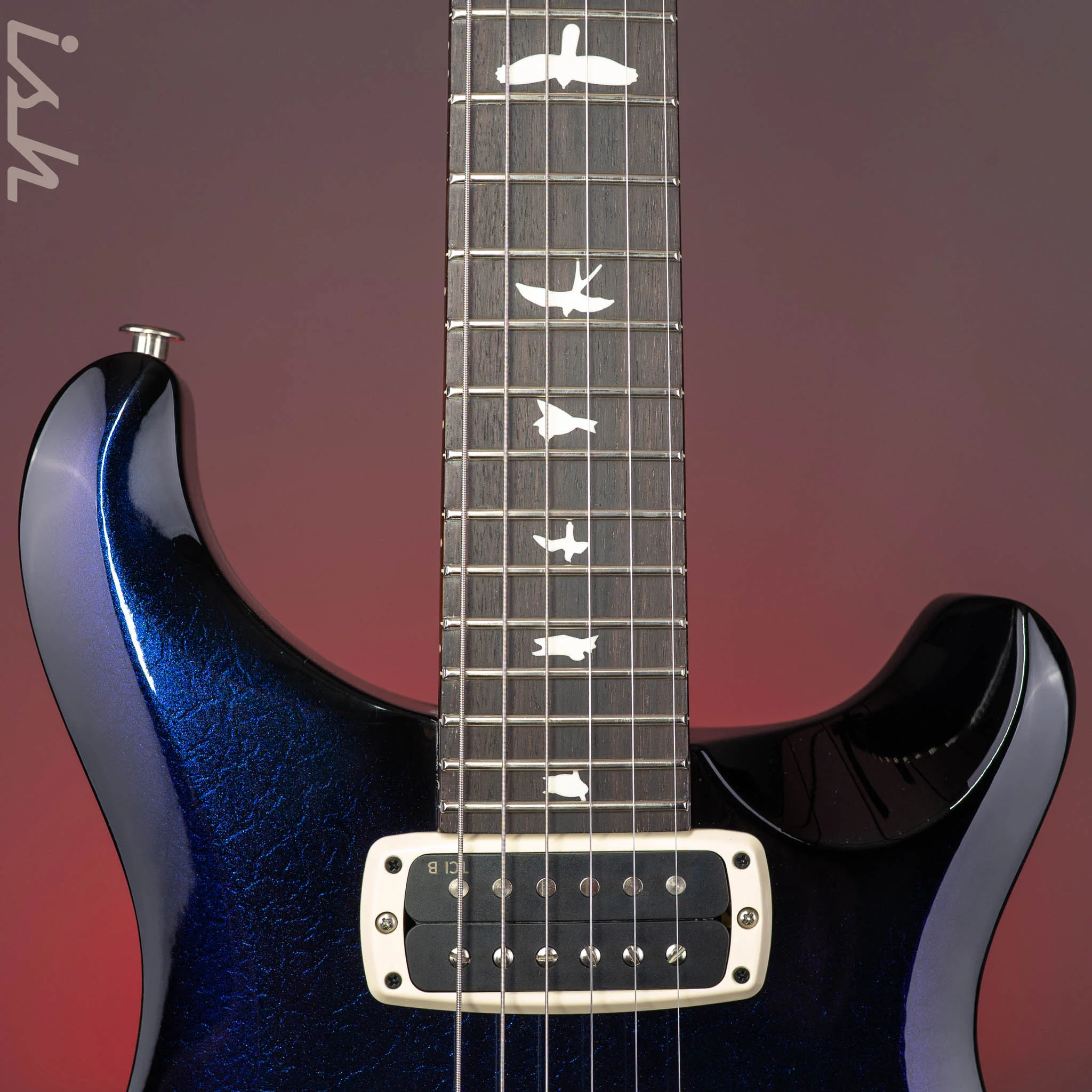 PRS S2 Custom 24-08 Purple-Blue Smokeburst Colorshift Holoflake Crackle Sprayer's Choice - Image 6