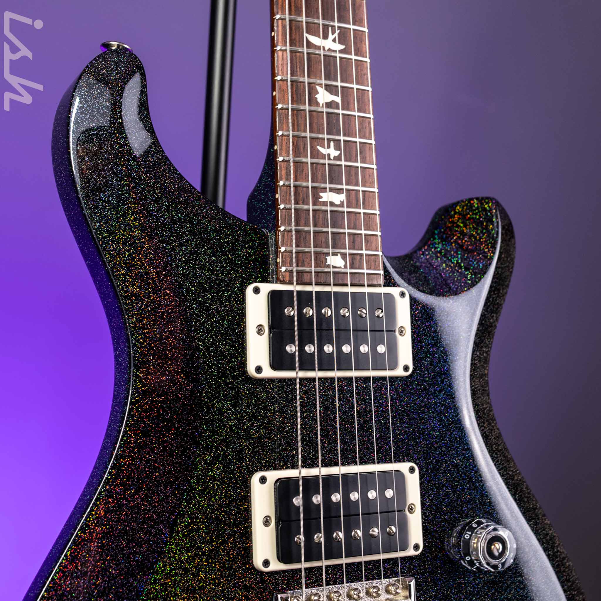 PRS S2 Custom 24 Black Rainbow Hollowflake Custom Color - Image 3