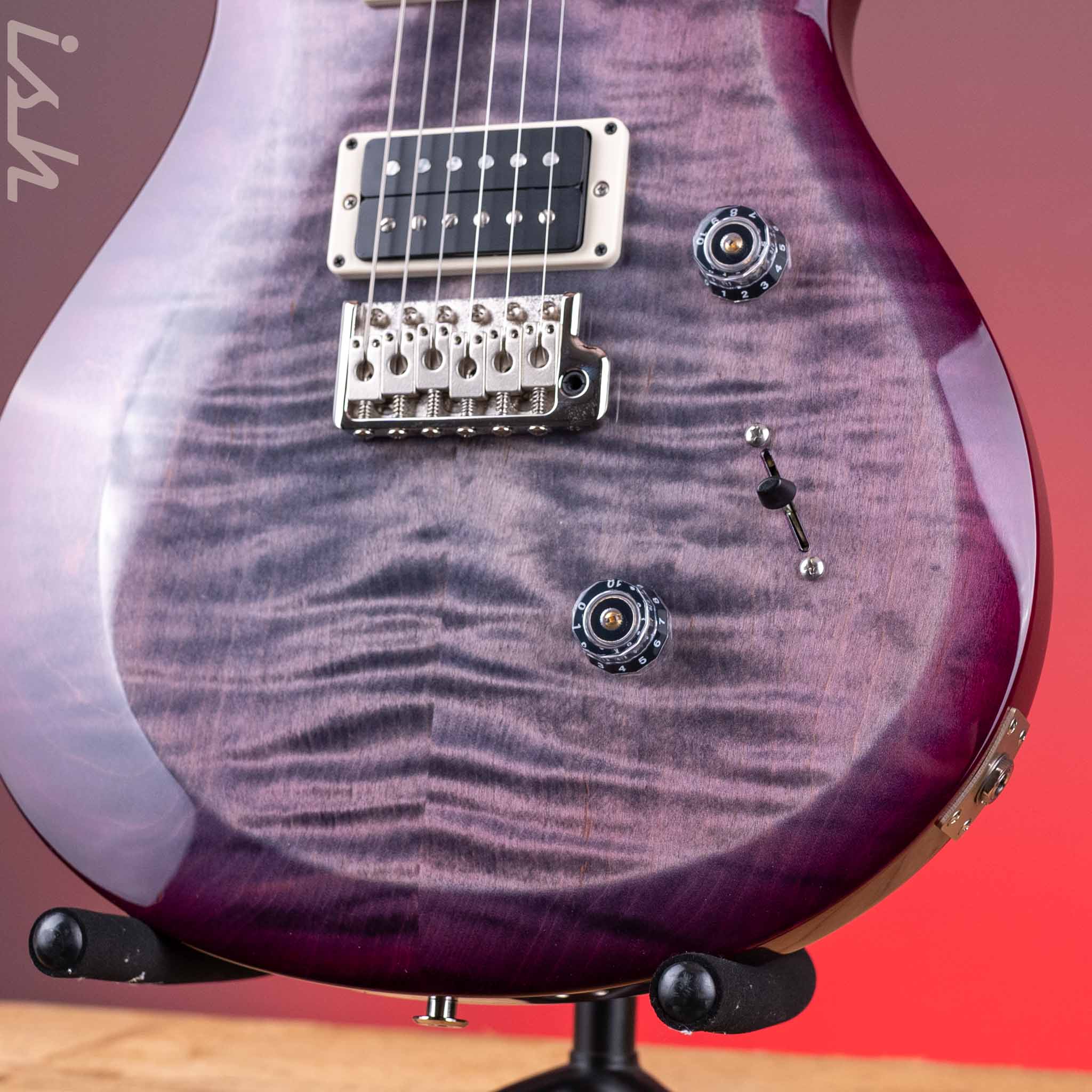 PRS S2 Custom 24 Electric Guitar Faded Gray Black Purple Burst - Image 4
