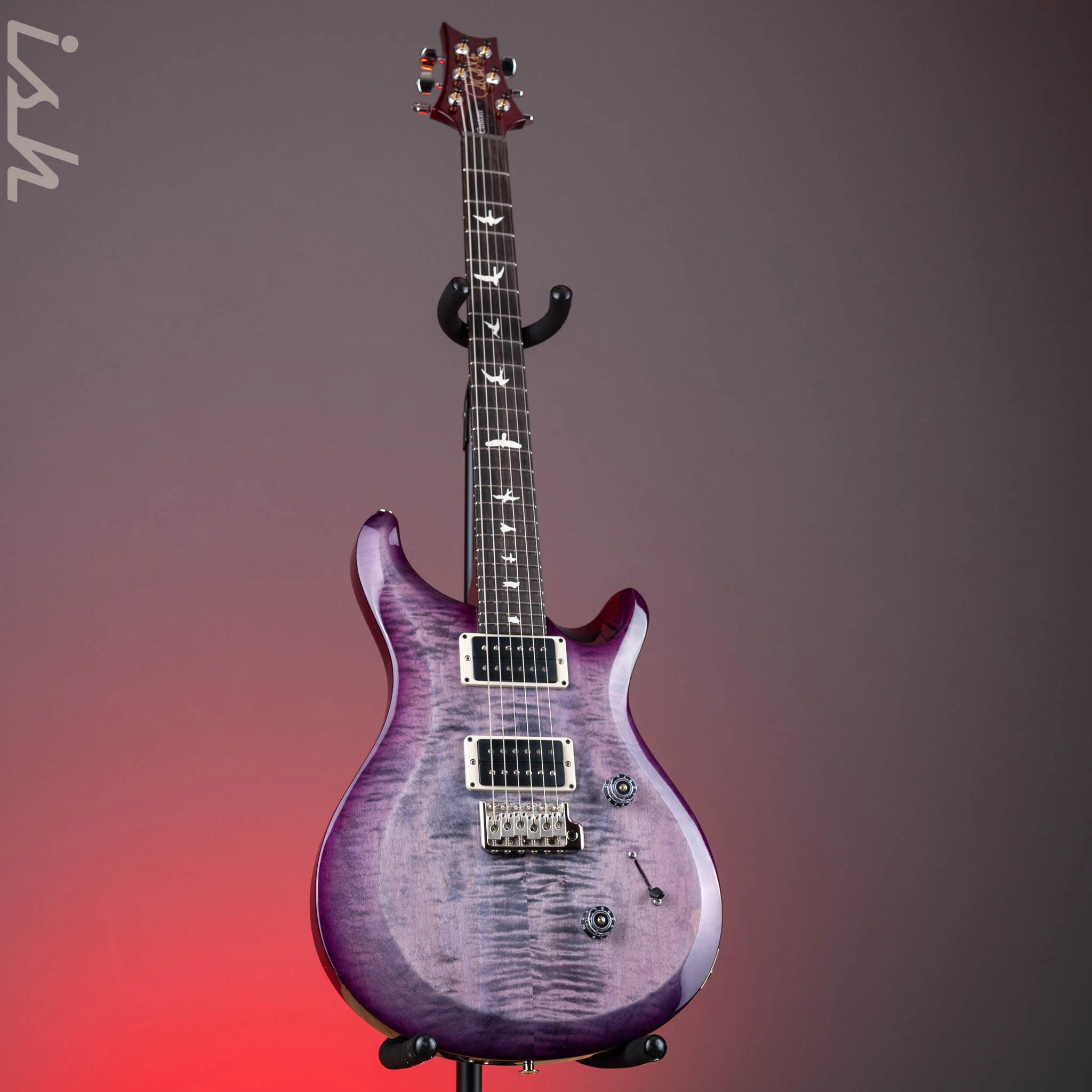 PRS S2 Custom 24 Electric Guitar Faded Gray Black Purple Burst - Image 2
