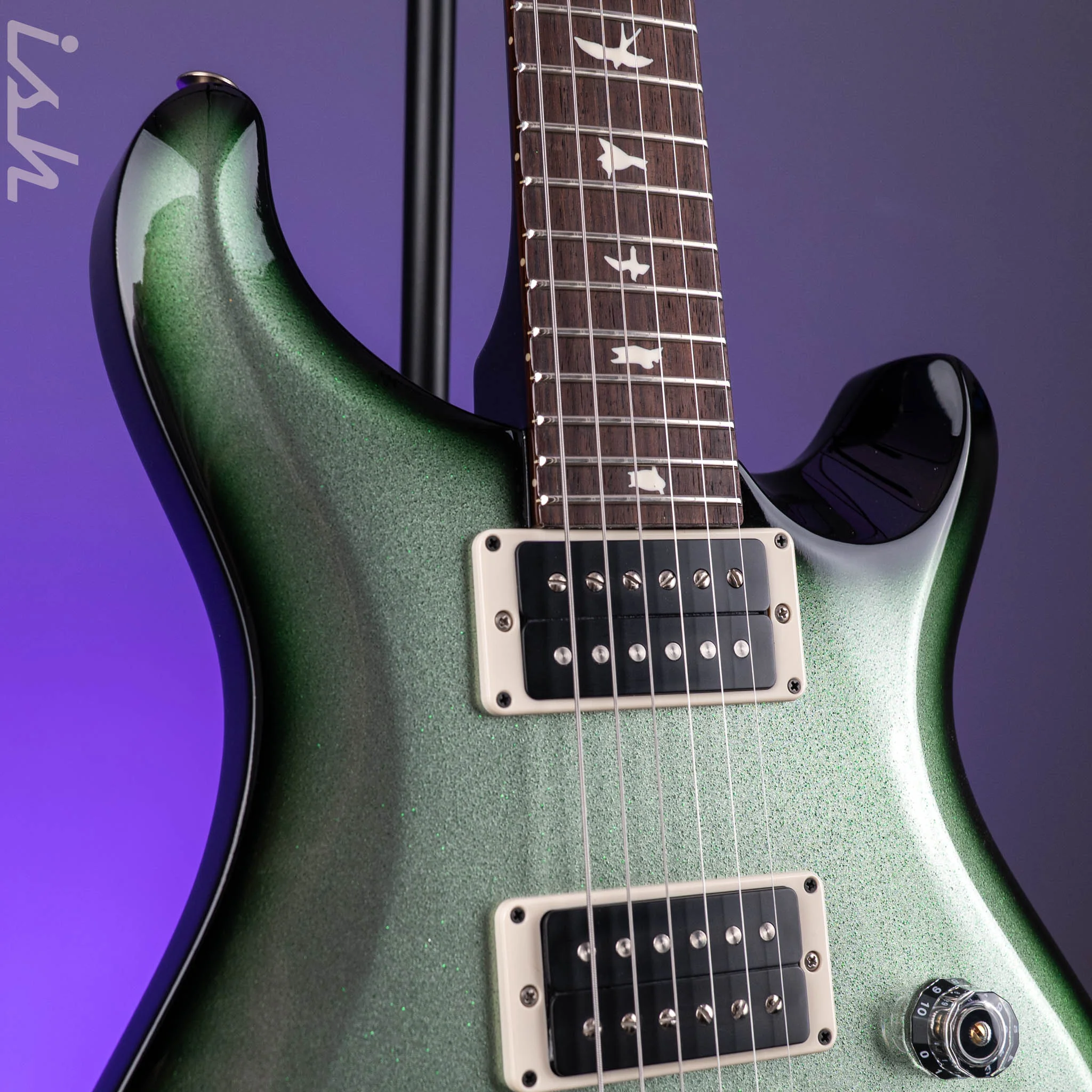 PRS S2 Custom 24 Metallic Sage Green Smokeburst - Image 4