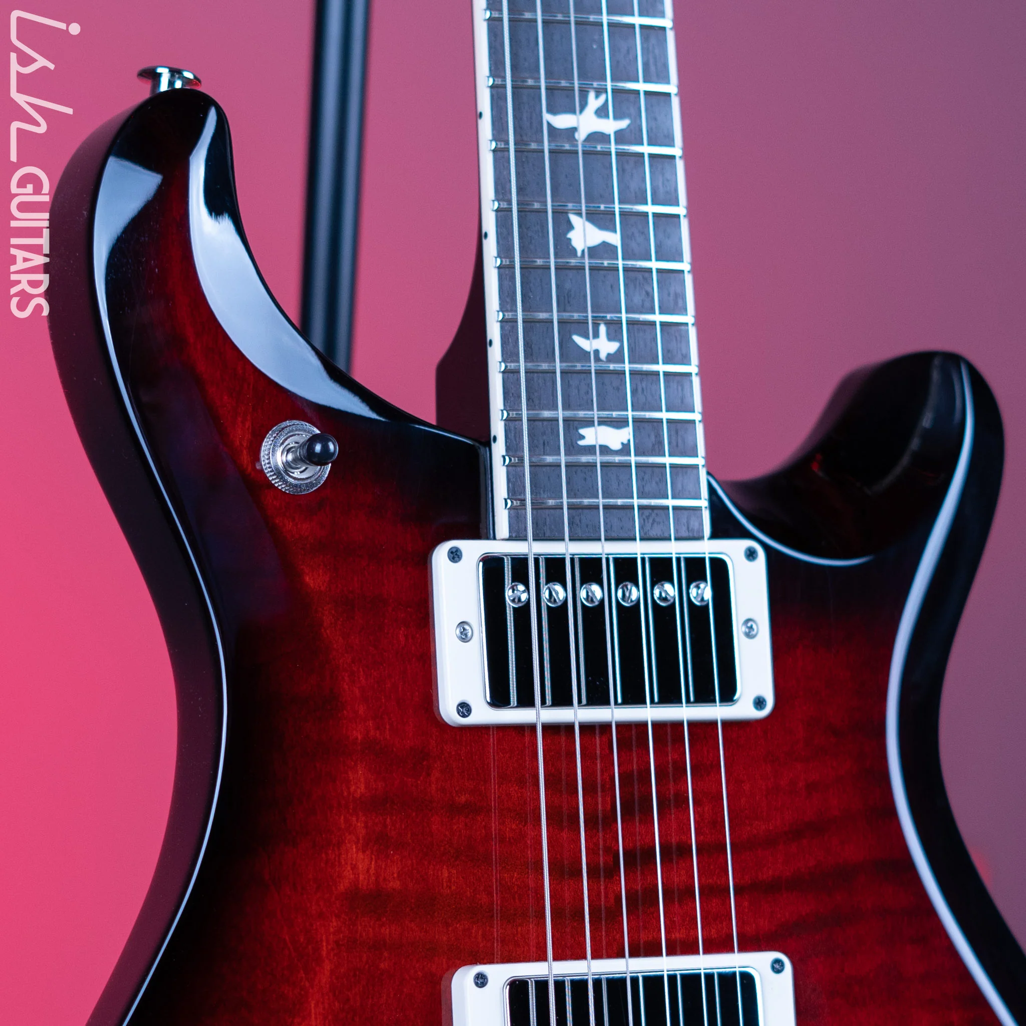 PRS S2 McCarty 594 Electric Guitar Fire Red Smoke Wrap Demo - Image 3