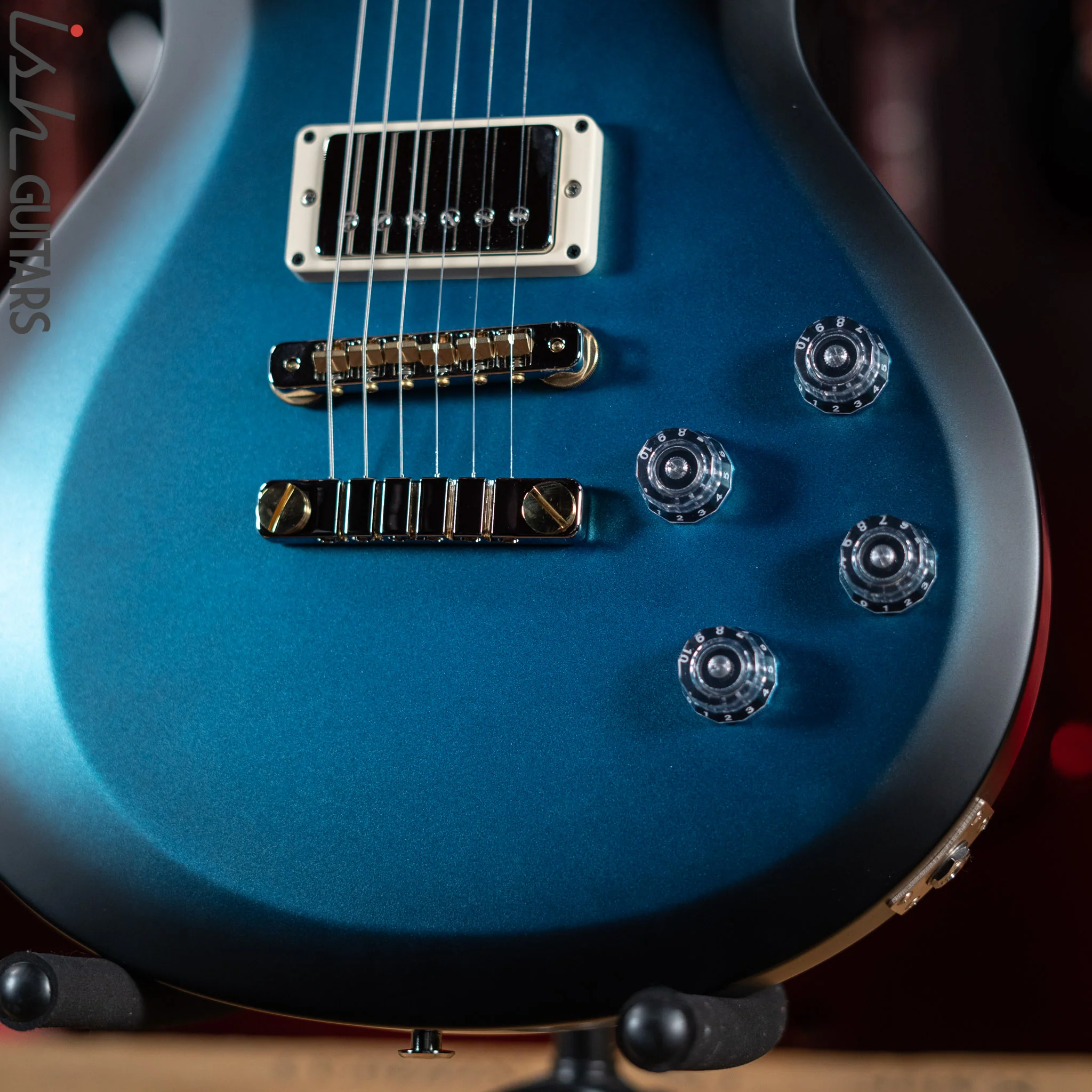 PRS S2 Singlecut McCarty 594 Metallic Blue w/ Black Wrap Burst Satin - Image 4