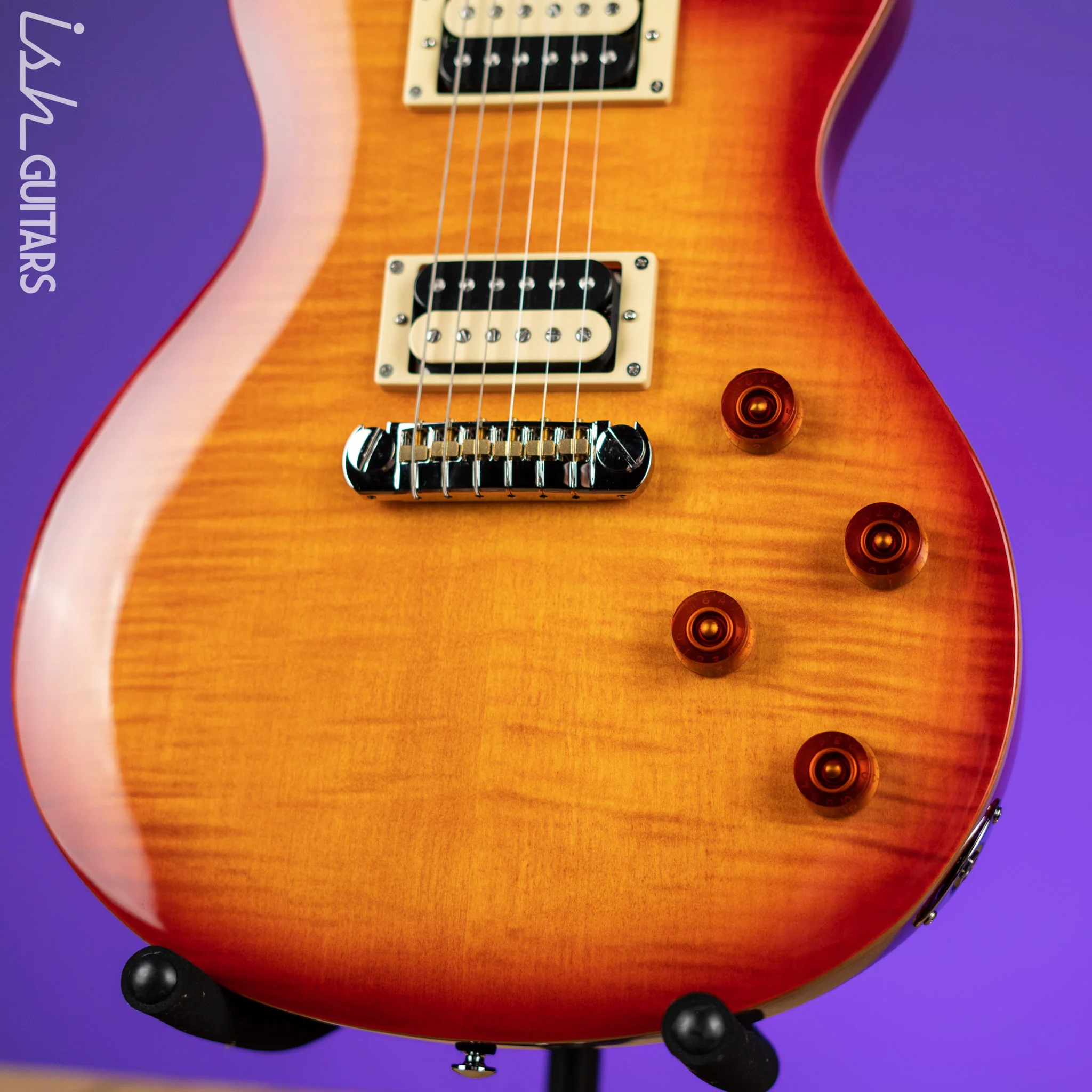 PRS SE 245 Singlecut Electric Guitar Vintage Sunburst - Image 4