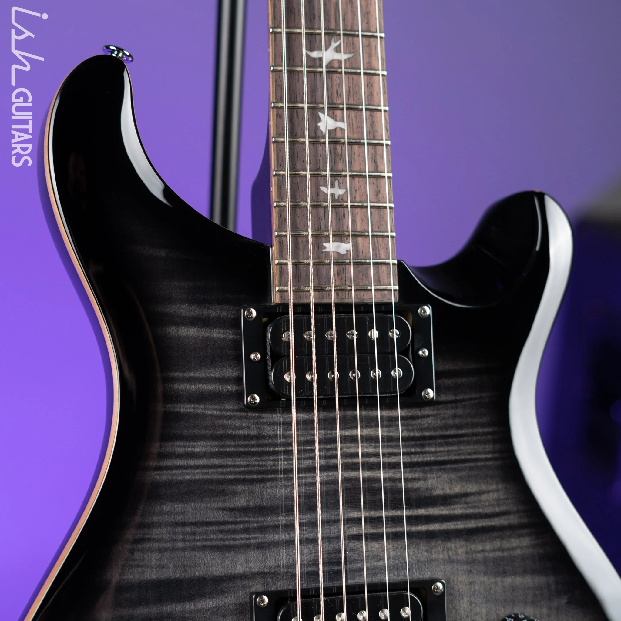 PRS SE 277 Baritone Electric Guitar Charcoal Burst - Image 3