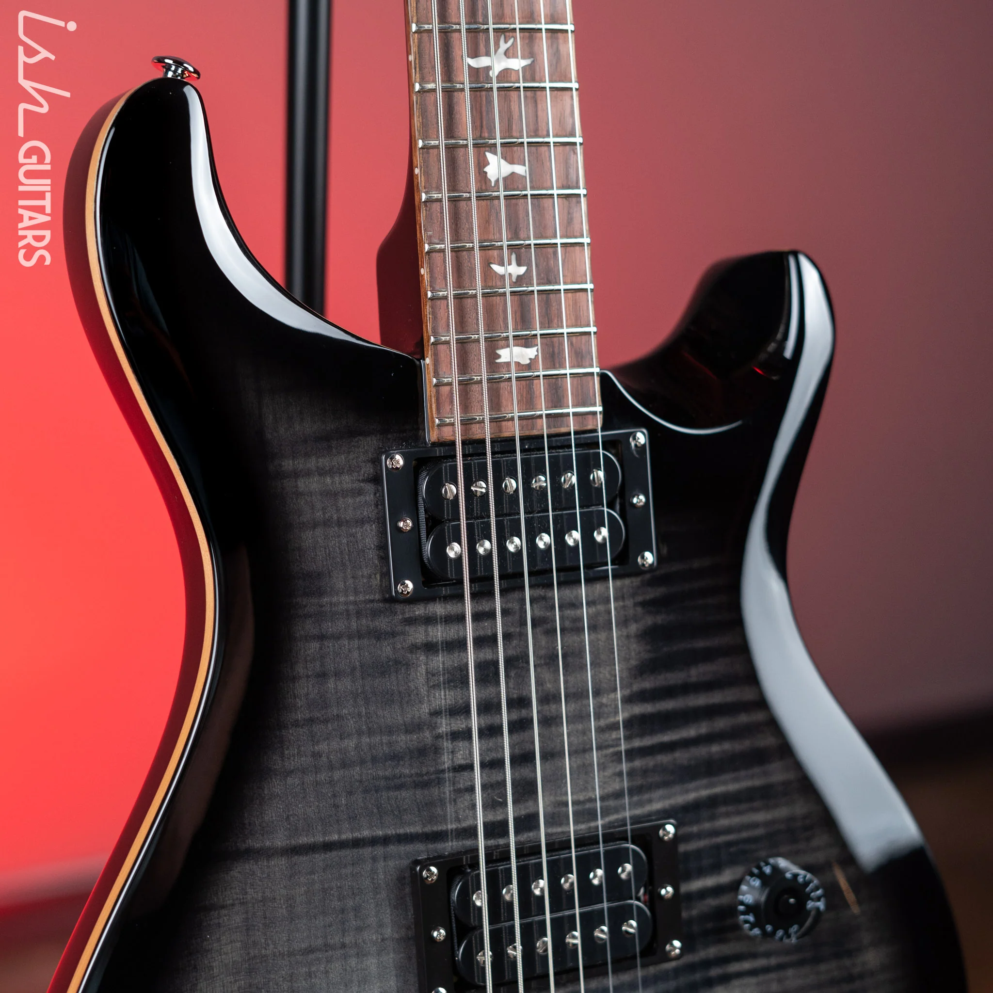PRS SE 277 Baritone Electric Guitar Charcoal Burst - Image 3