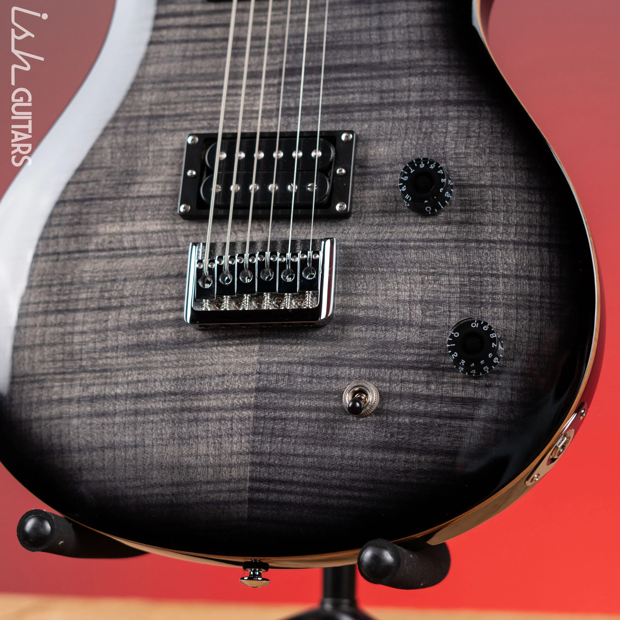 PRS SE 277 Baritone Electric Guitar Charcoal Burst - Image 4
