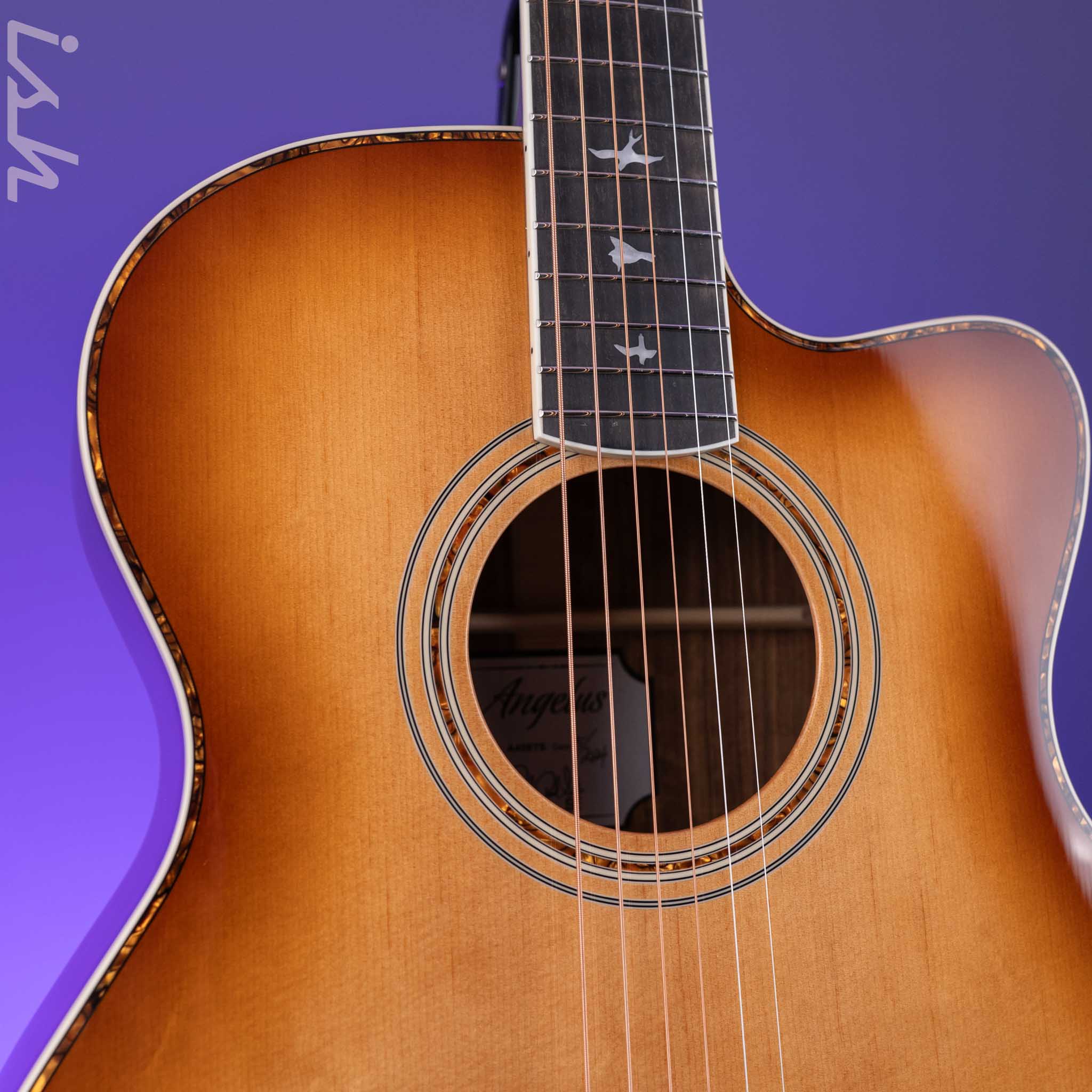 PRS SE A40 Angelus Acoustic-Electric Guitar Tobacco Sunburst - Image 3