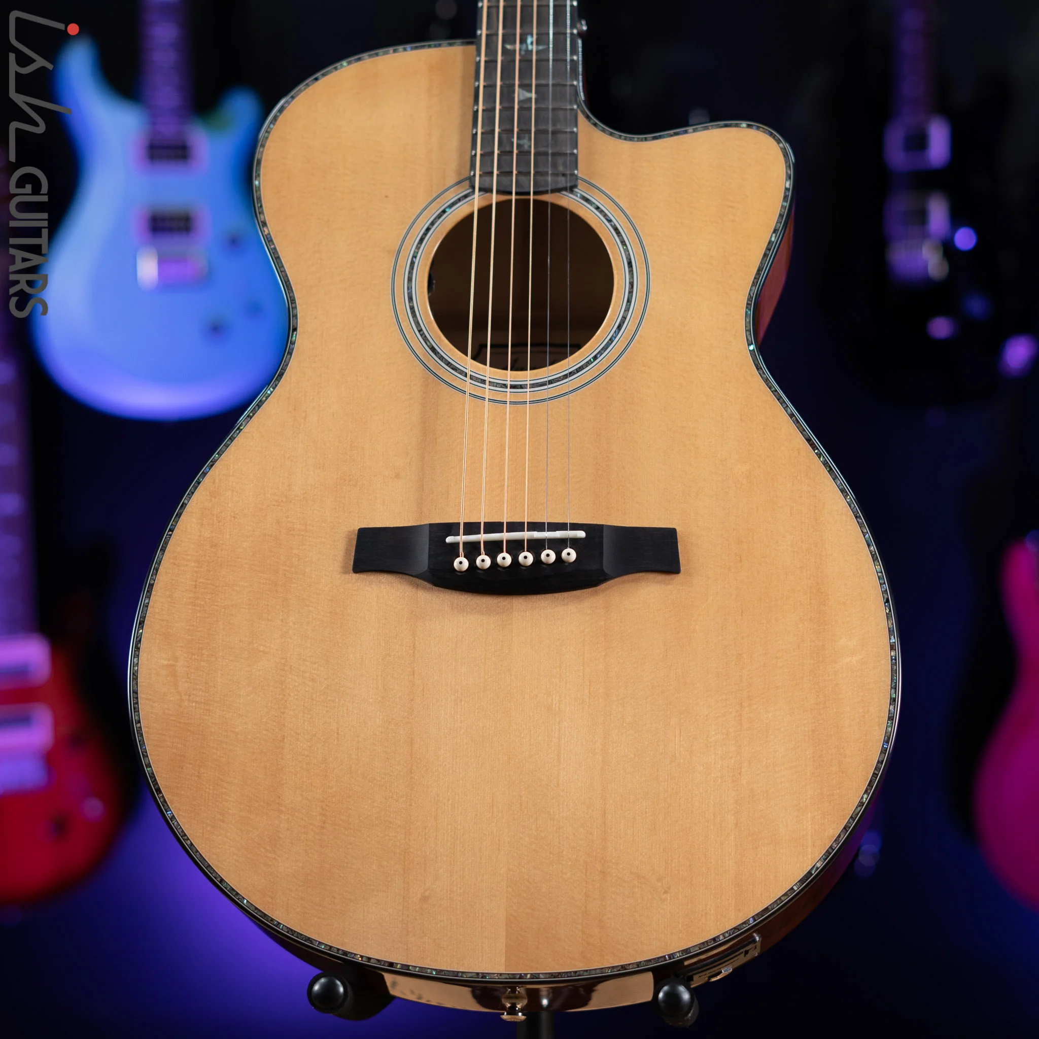 PRS SE A50E Angelus Acoustic-Electric Guitar Black Gold - Image 2