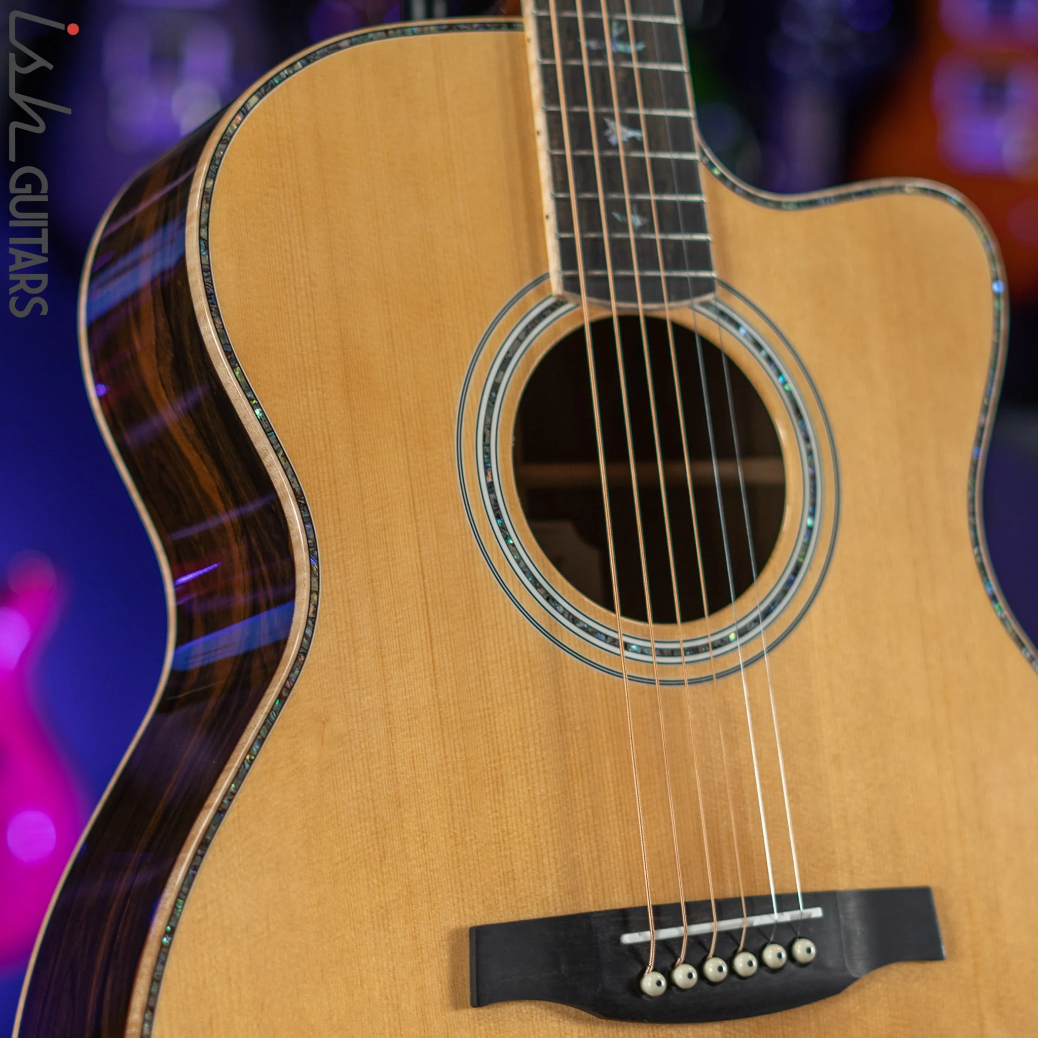 PRS SE A60E Angelus Acoustic Electric Guitar Ziricote - Image 4