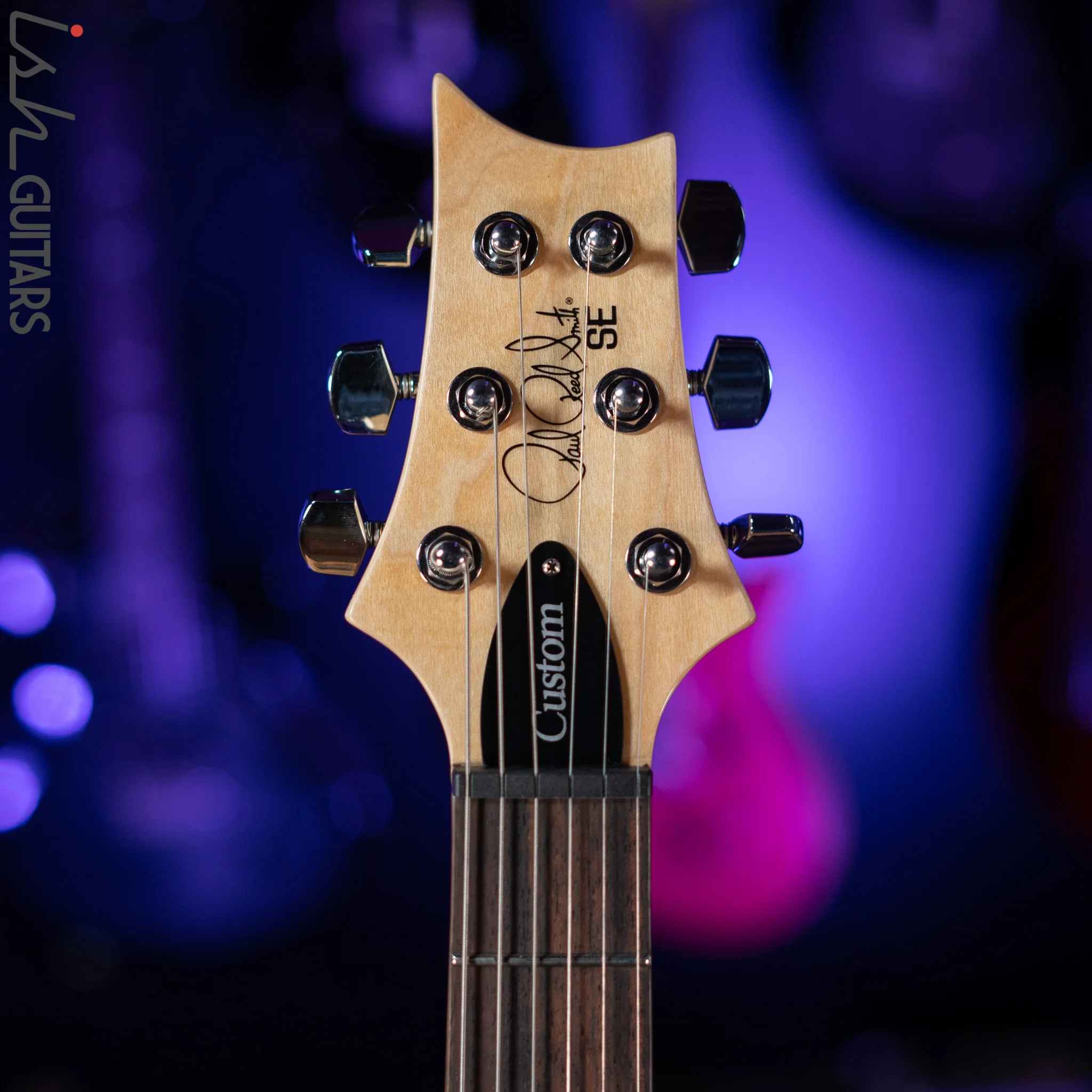 PRS SE Custom 22 Semi-Hollow Electric Guitar Santana Yellow - Image 6