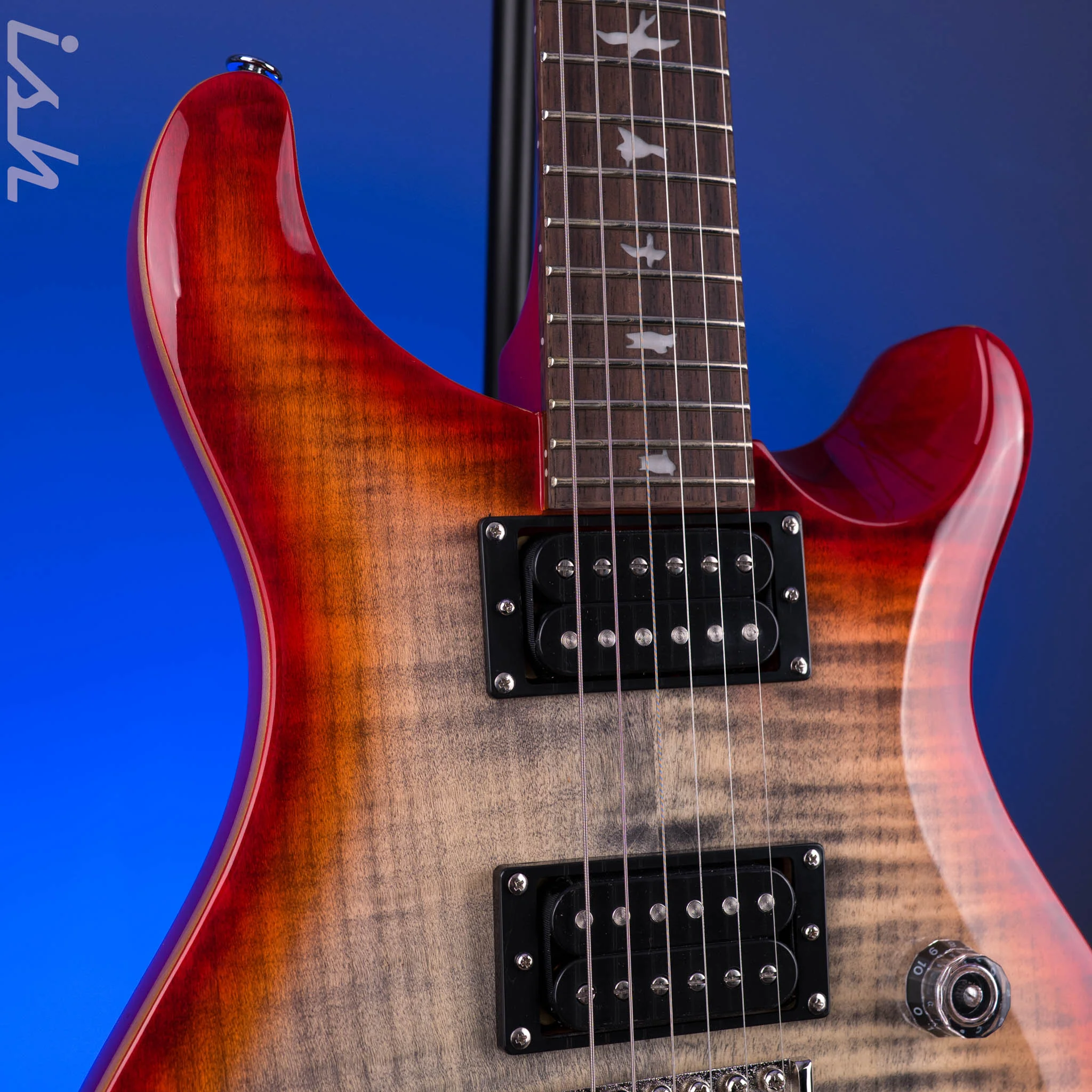 PRS SE Custom 24-08 Charcoal Cherry Burst - Image 4