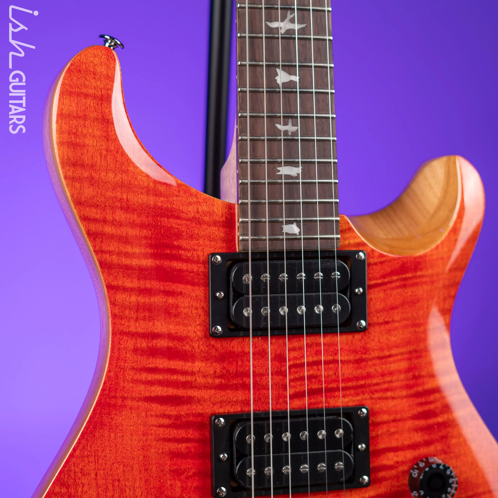 PRS SE Custom 24-08 Electric Guitar Blood Orange - Image 3
