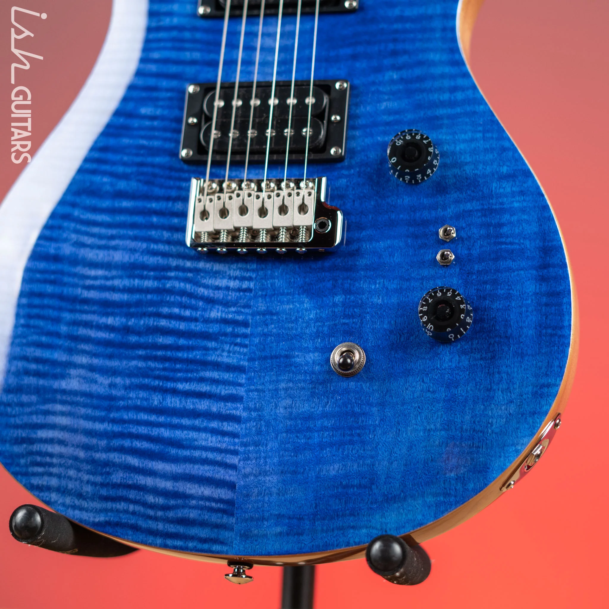 PRS SE Custom 24-08 Electric Guitar Faded Blue - Image 4
