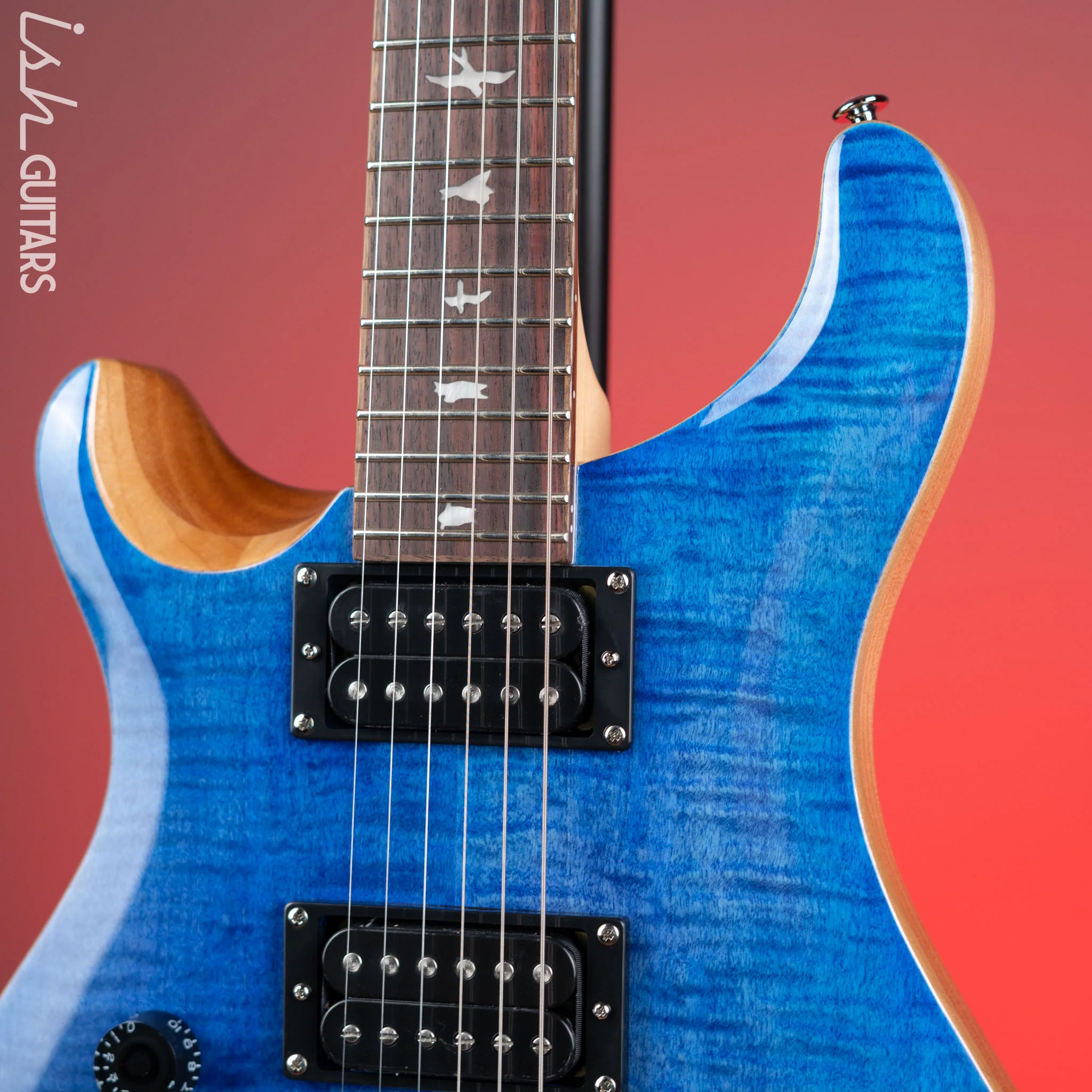 PRS SE Custom 24-08 Left-Handed Electric Guitar Faded Blue - Image 4