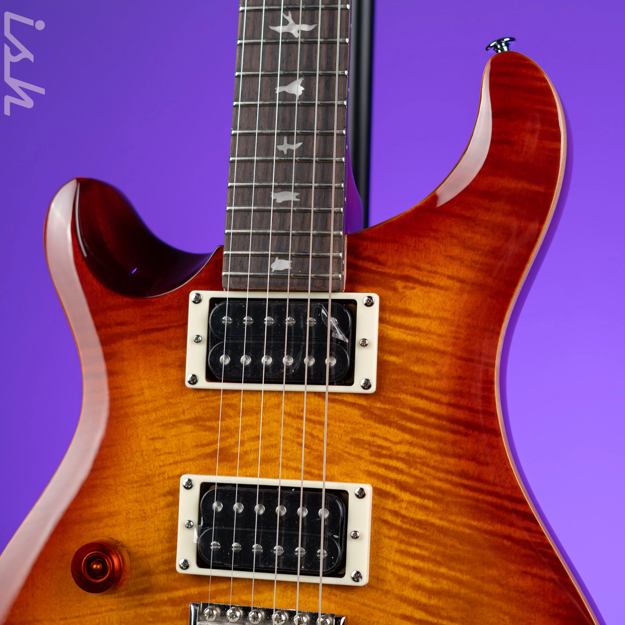 PRS SE Custom 24-08 Left-Handed Electric Guitar Vintage Sunburst - Image 3