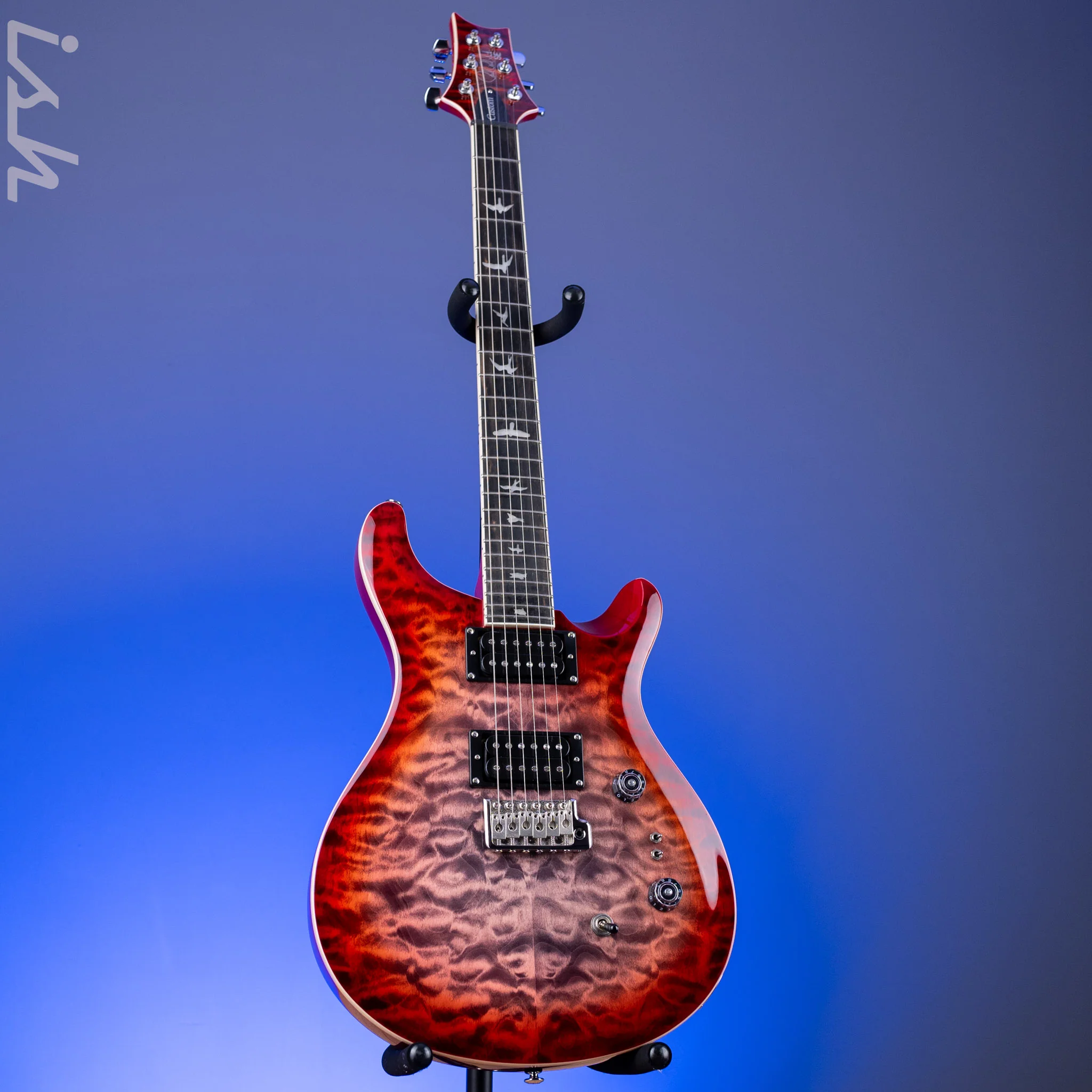 PRS SE Custom 24-08 Quilt Electric Guitar Charcoal Cherry Burst *2025 Release!* - Image 2