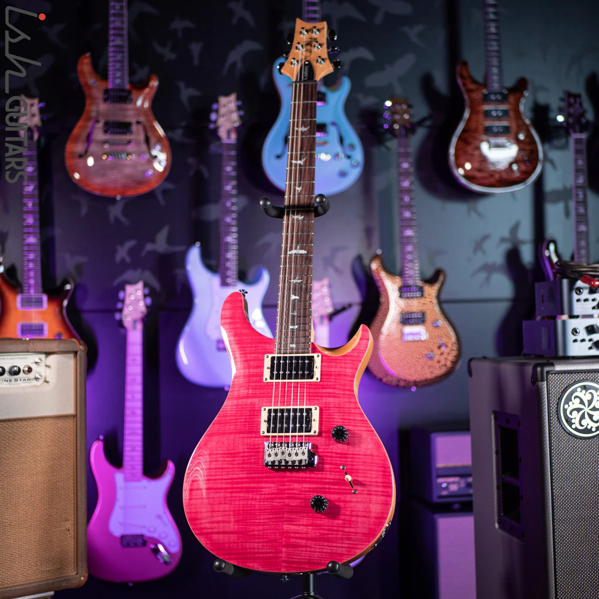 PRS SE Custom 24 Bonnie Pink Natural Back - Image 2