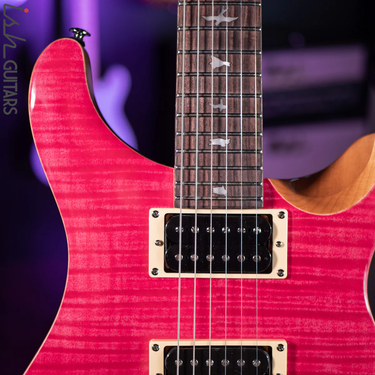 PRS SE Custom 24 Bonnie Pink Natural Back - Image 3