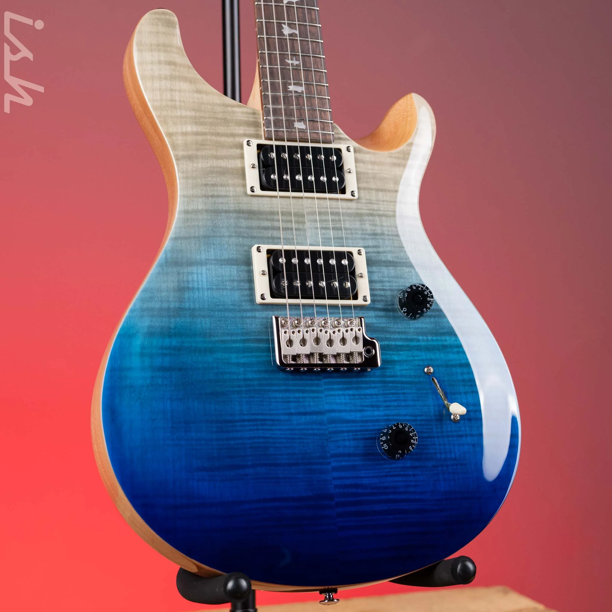 PRS SE Custom 24 Electric Guitar Blue Fade Demo