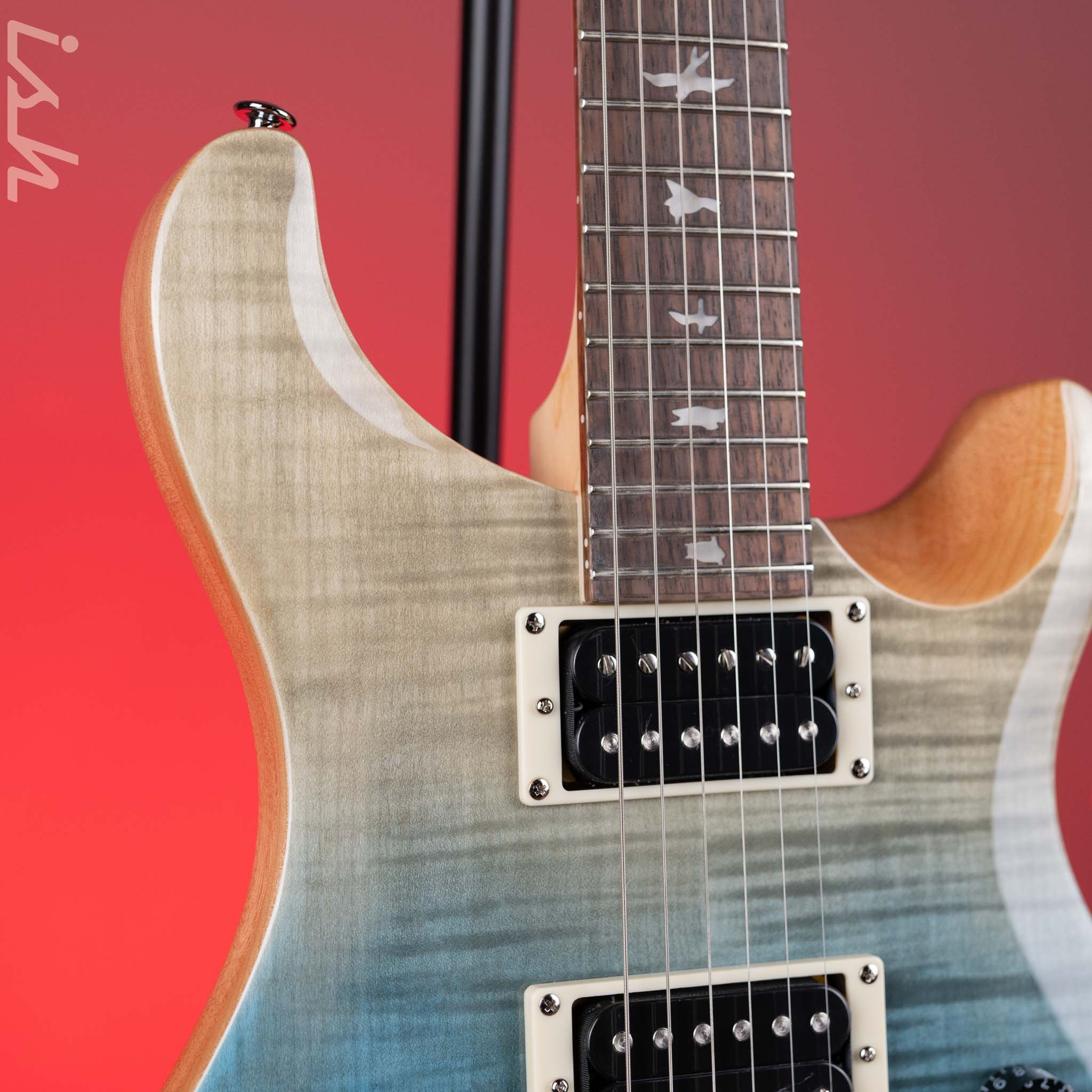 PRS SE Custom 24 Electric Guitar Blue Fade Demo - Image 3