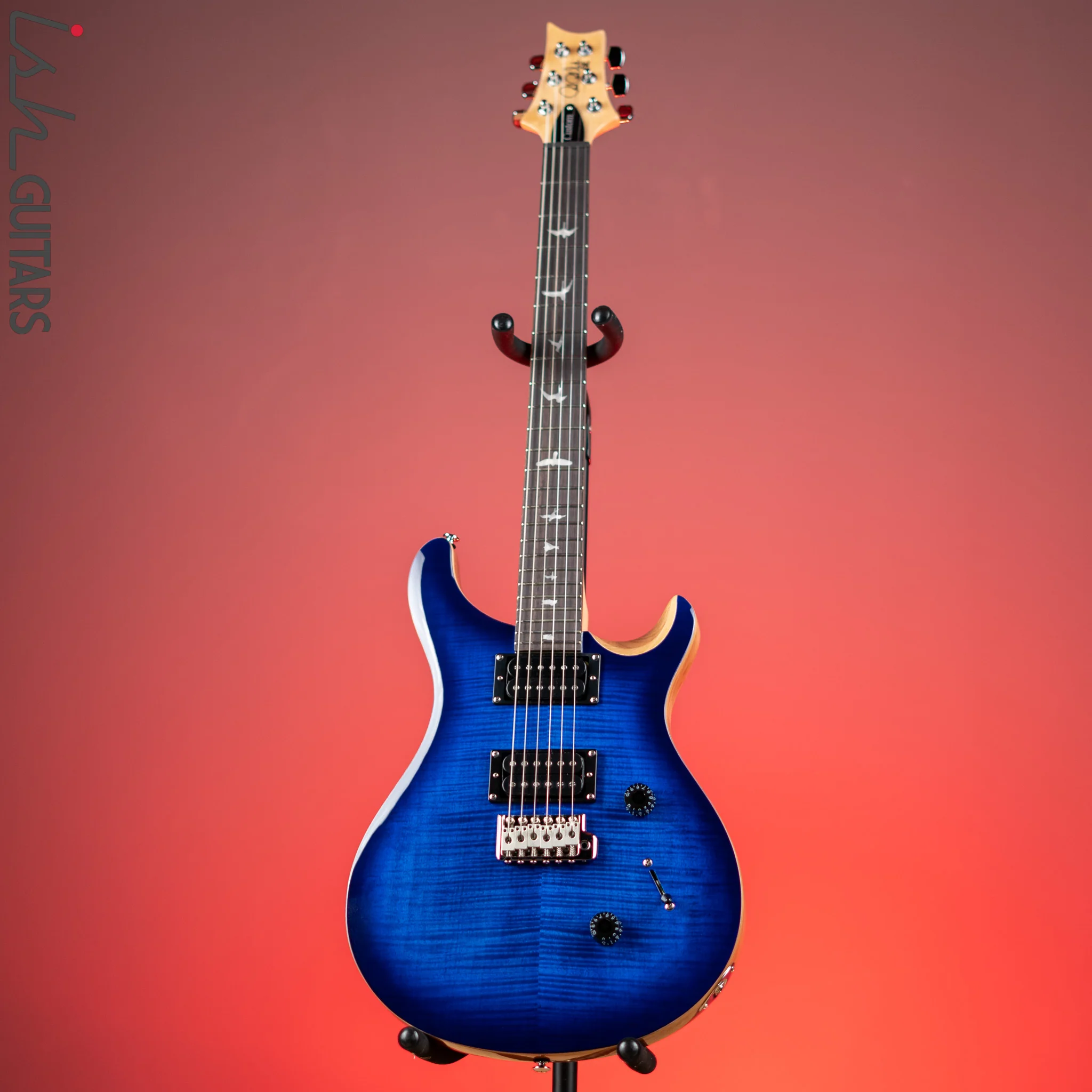 PRS SE Custom 24 Electric Guitar Faded Blue Burst - Image 2
