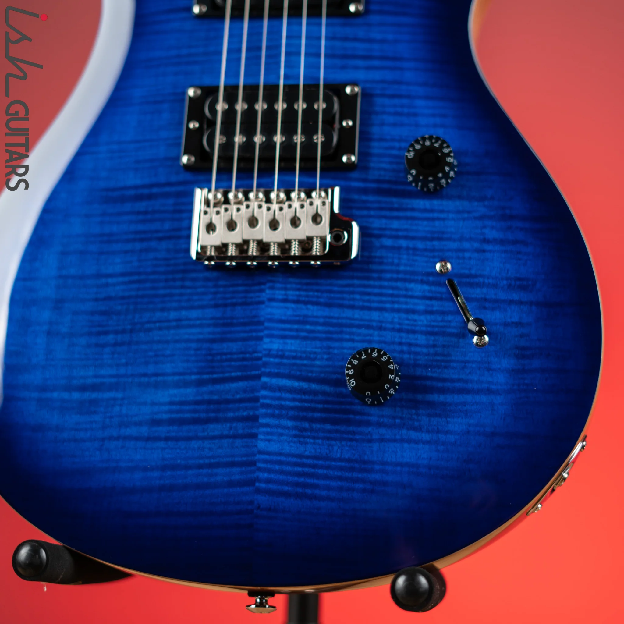 PRS SE Custom 24 Electric Guitar Faded Blue Burst - Image 4