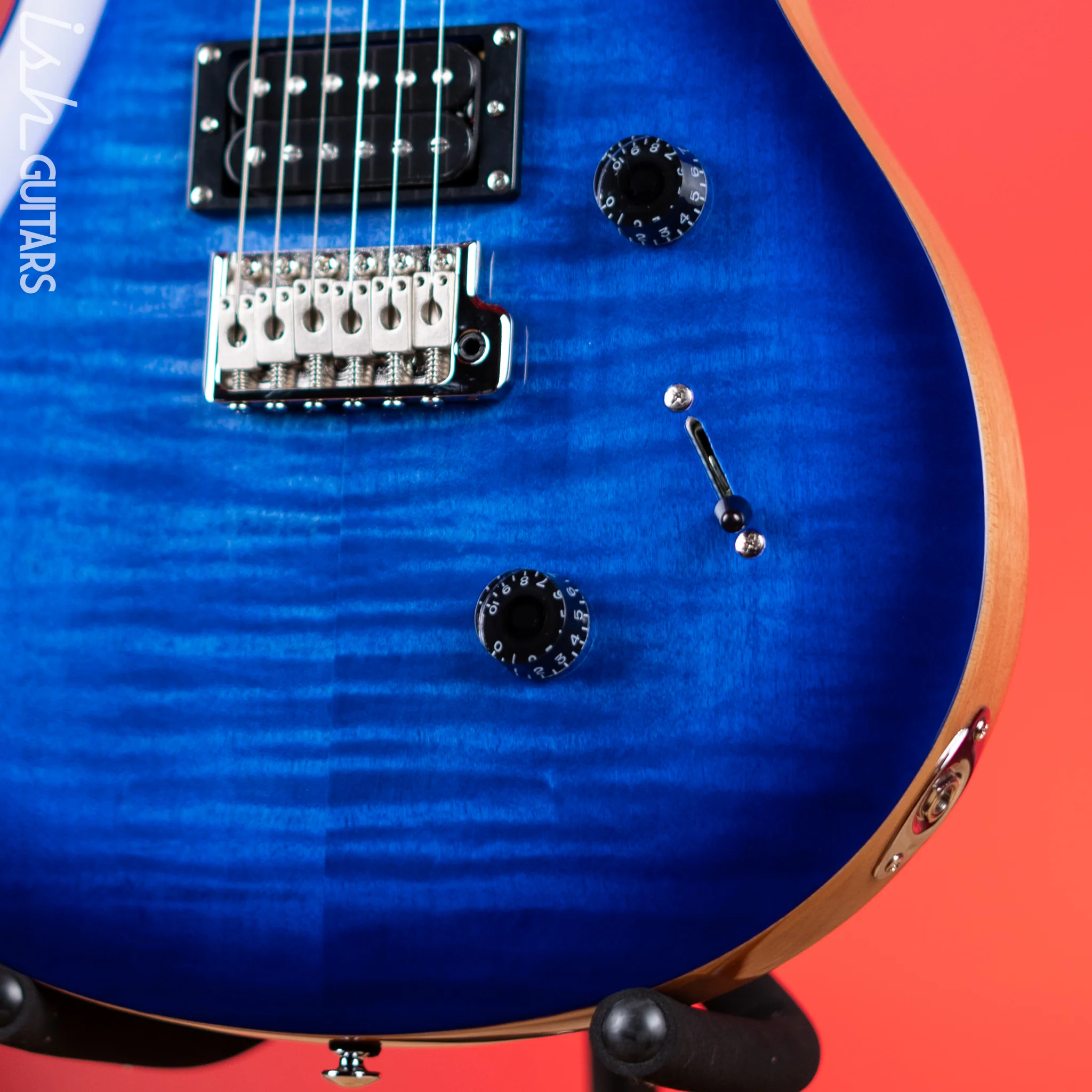 PRS SE Custom 24 Electric Guitar Faded Blue Burst - Image 4