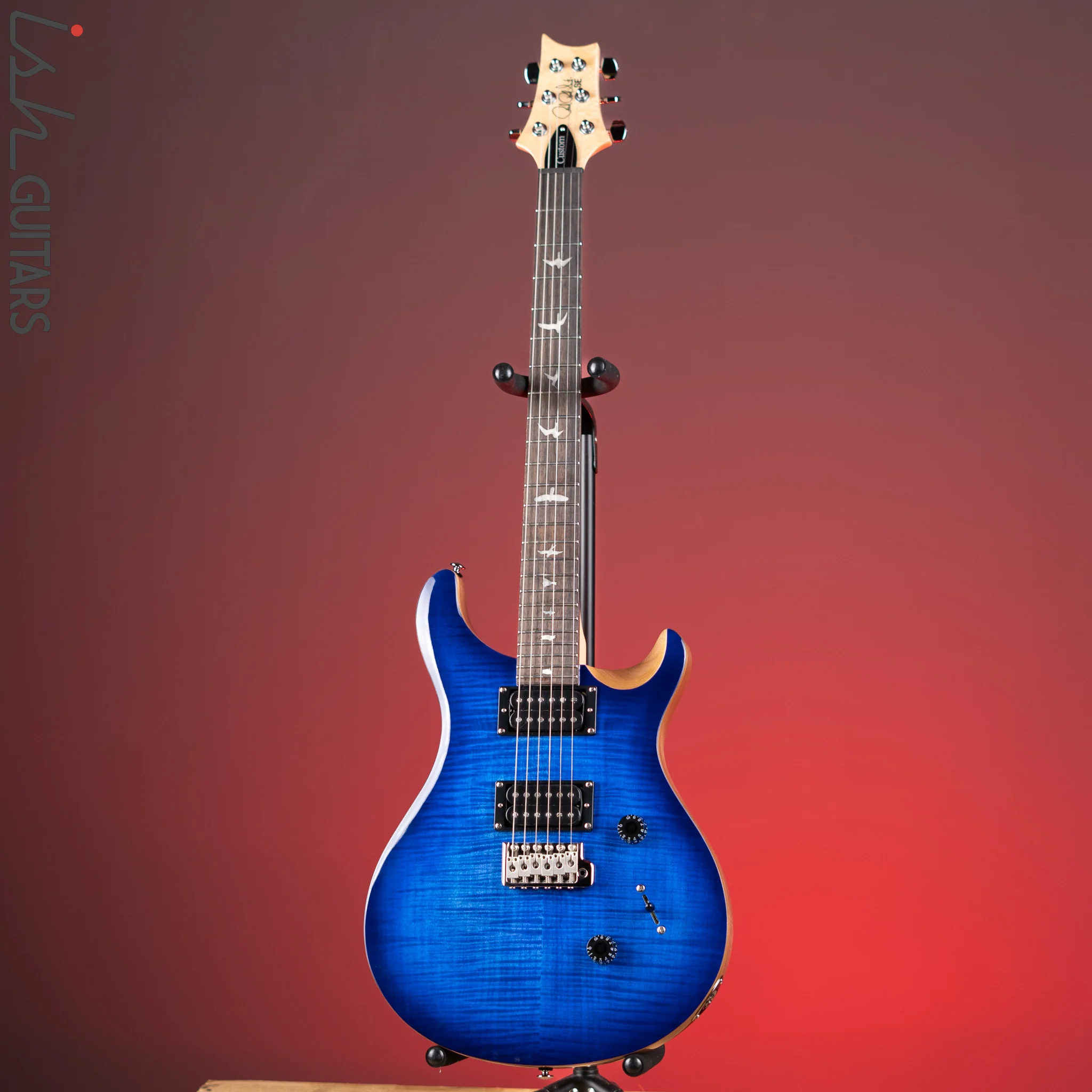 PRS SE Custom 24 Electric Guitar Faded Blue Burst - Image 2