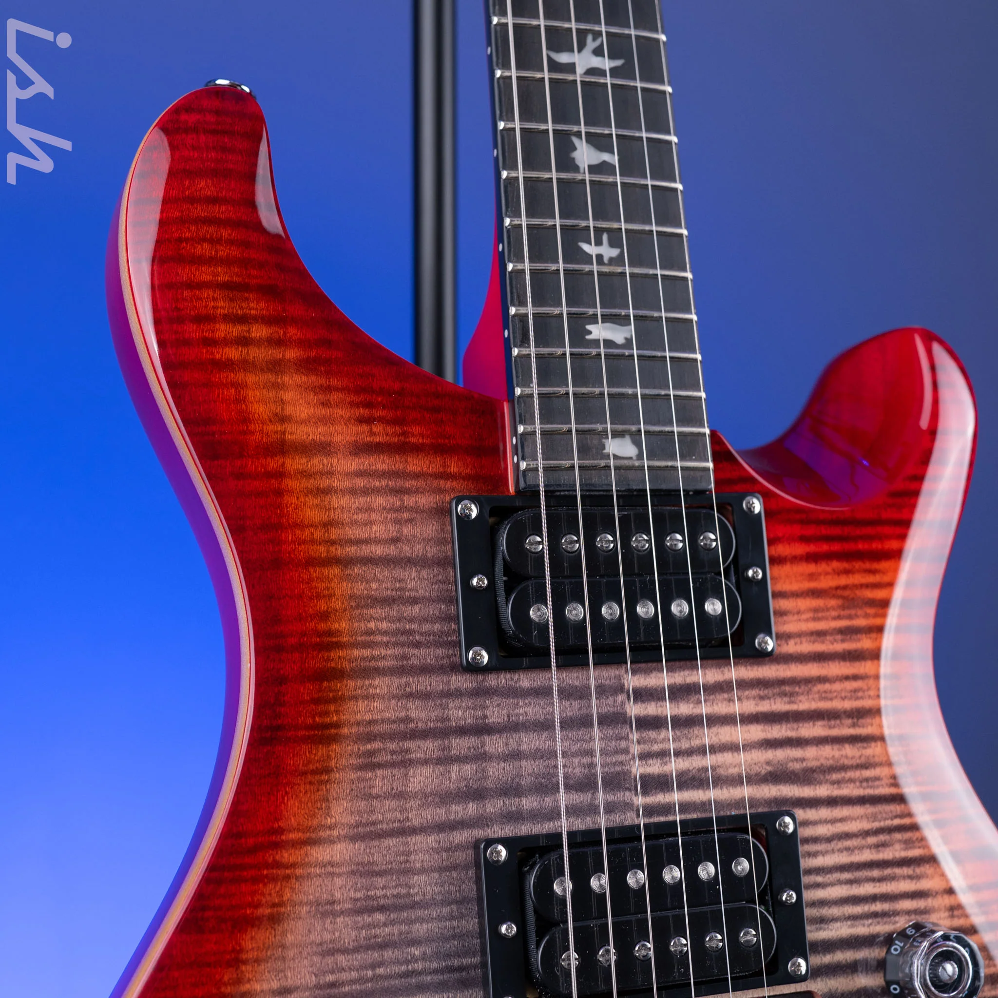 PRS SE Custom 24 Floyd Electric Guitar Charcoal Cherry Burst *2025 Release!* - Image 3