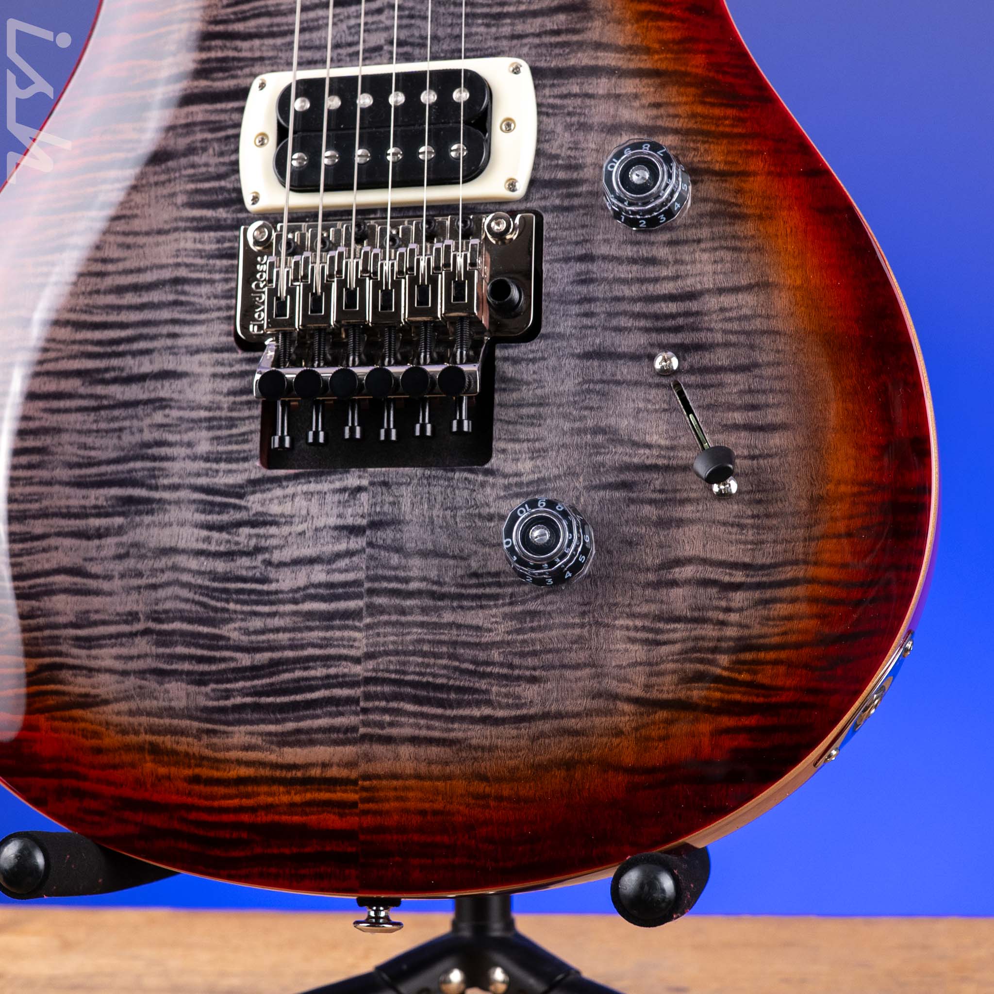 PRS SE Custom 24 Floyd Electric Guitar Charcoal Cherry Burst - Image 5