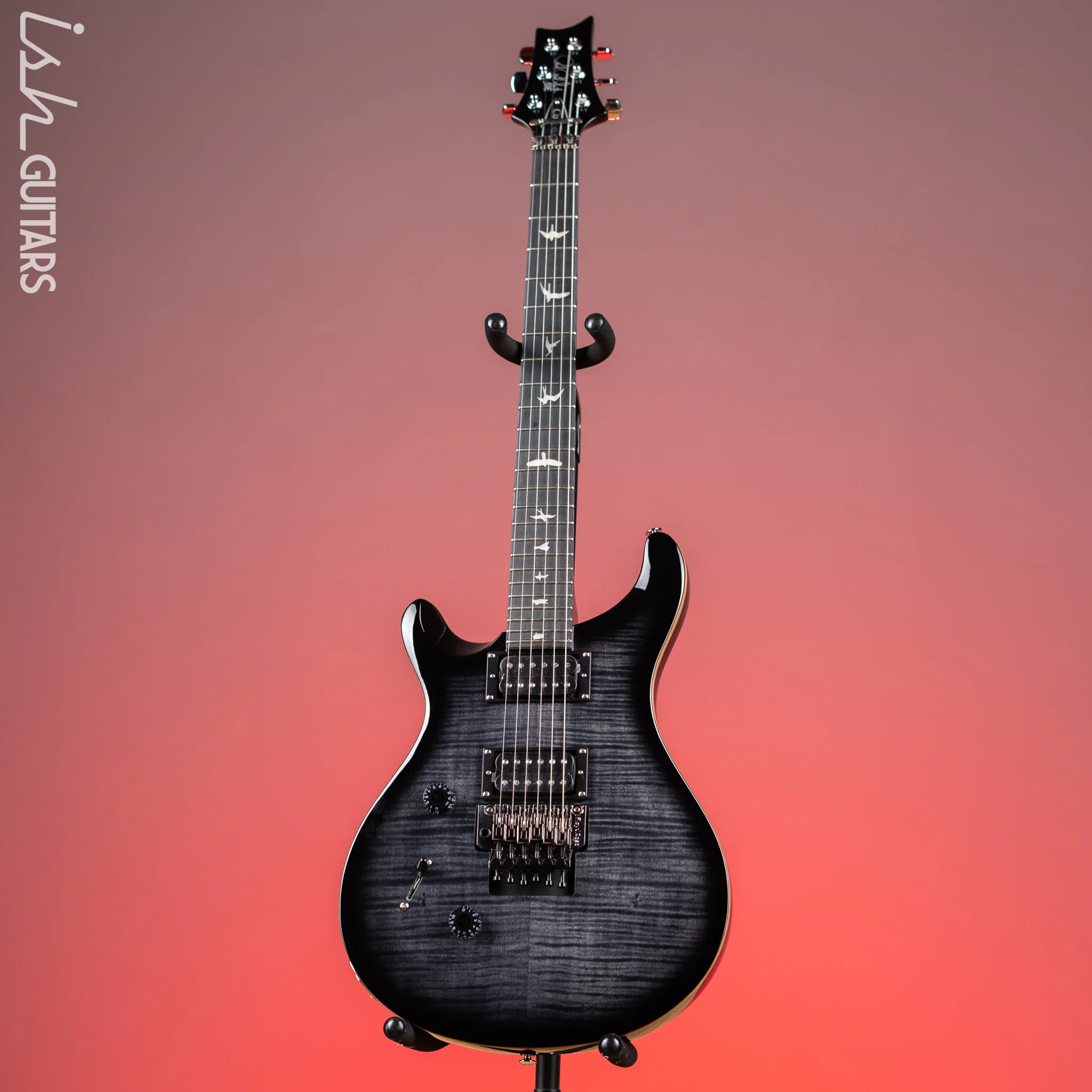 PRS SE Custom 24 “Floyd” Left-Handed Charcoal Burst - Image 2
