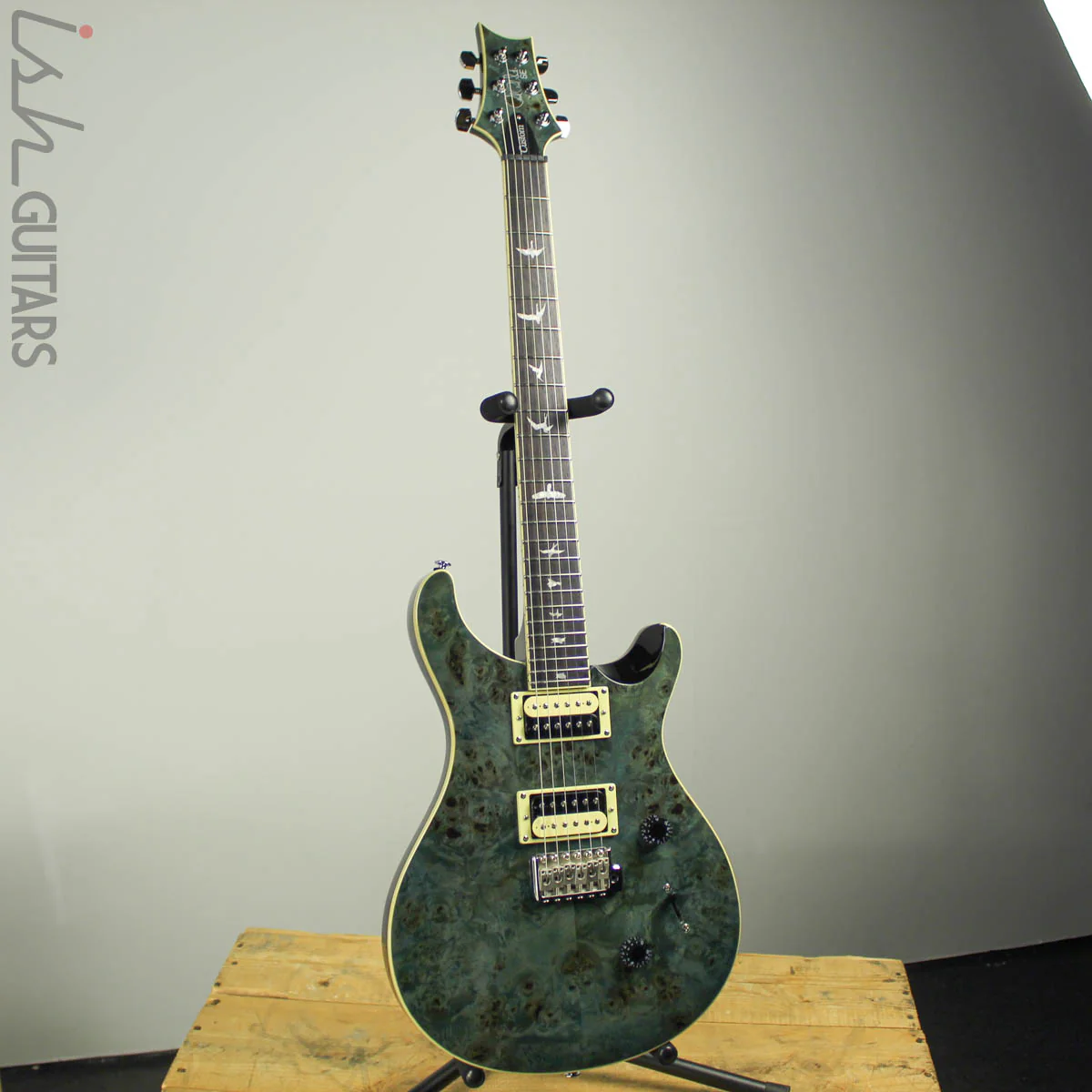 PRS SE Custom 24 Poplar Burl Whale Blue - Image 2