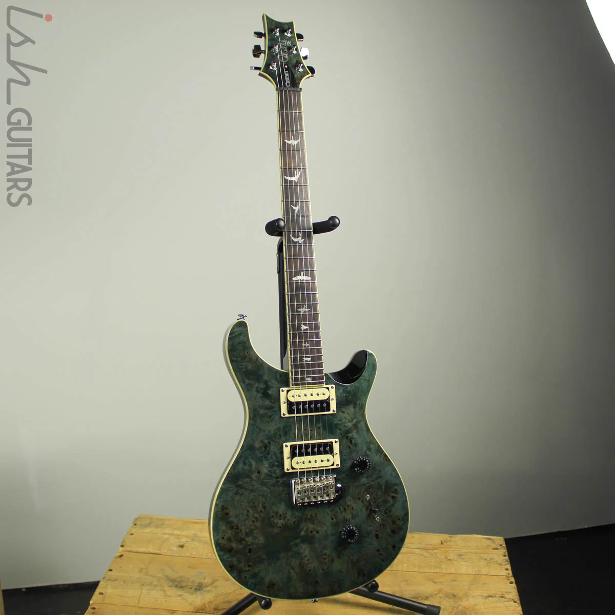 2020 PRS SE Custom 24 Poplar Burl Whale Blue - Image 2