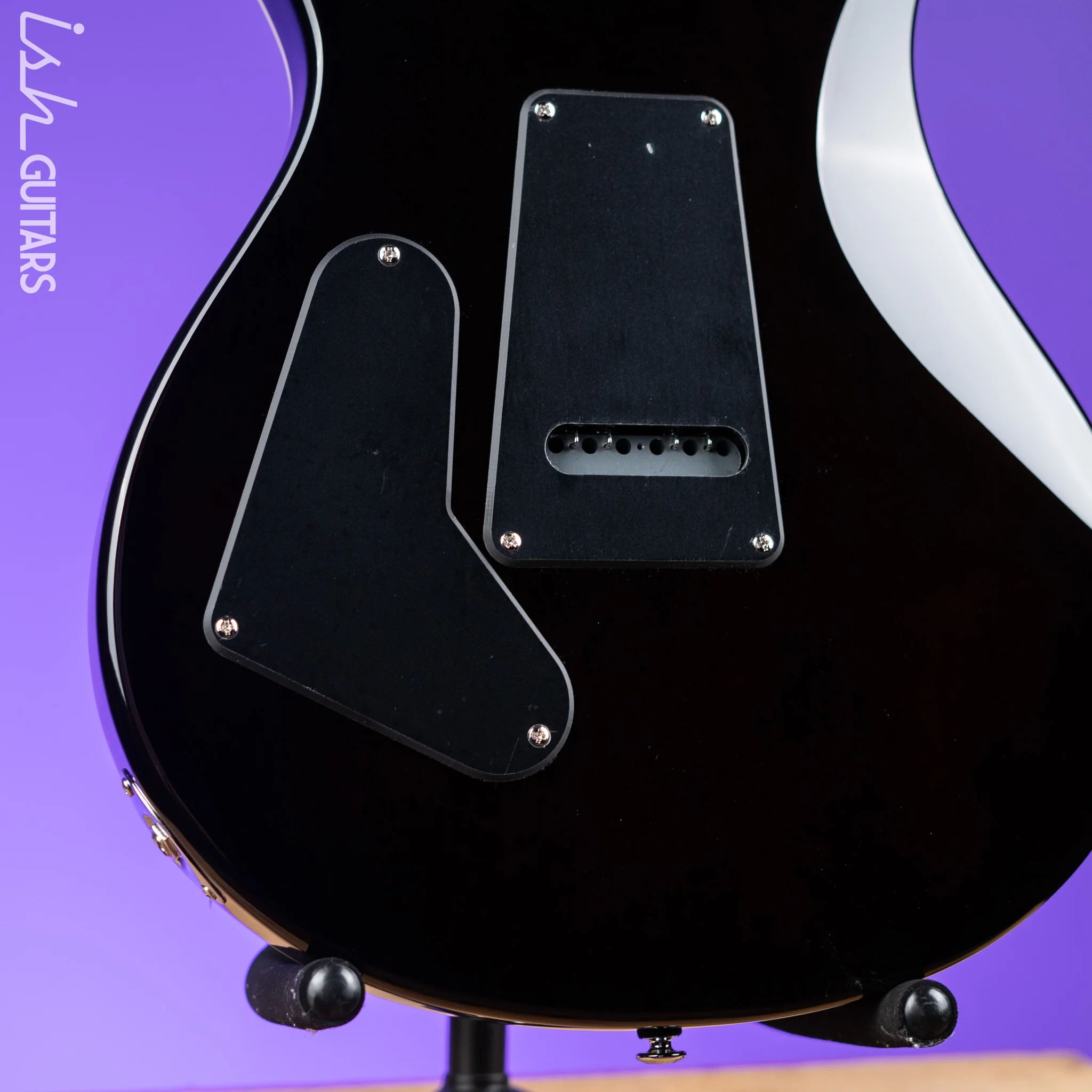 PRS SE Custom 24 Quilt Black Gold Sunburst Electric Guitar - Image 9