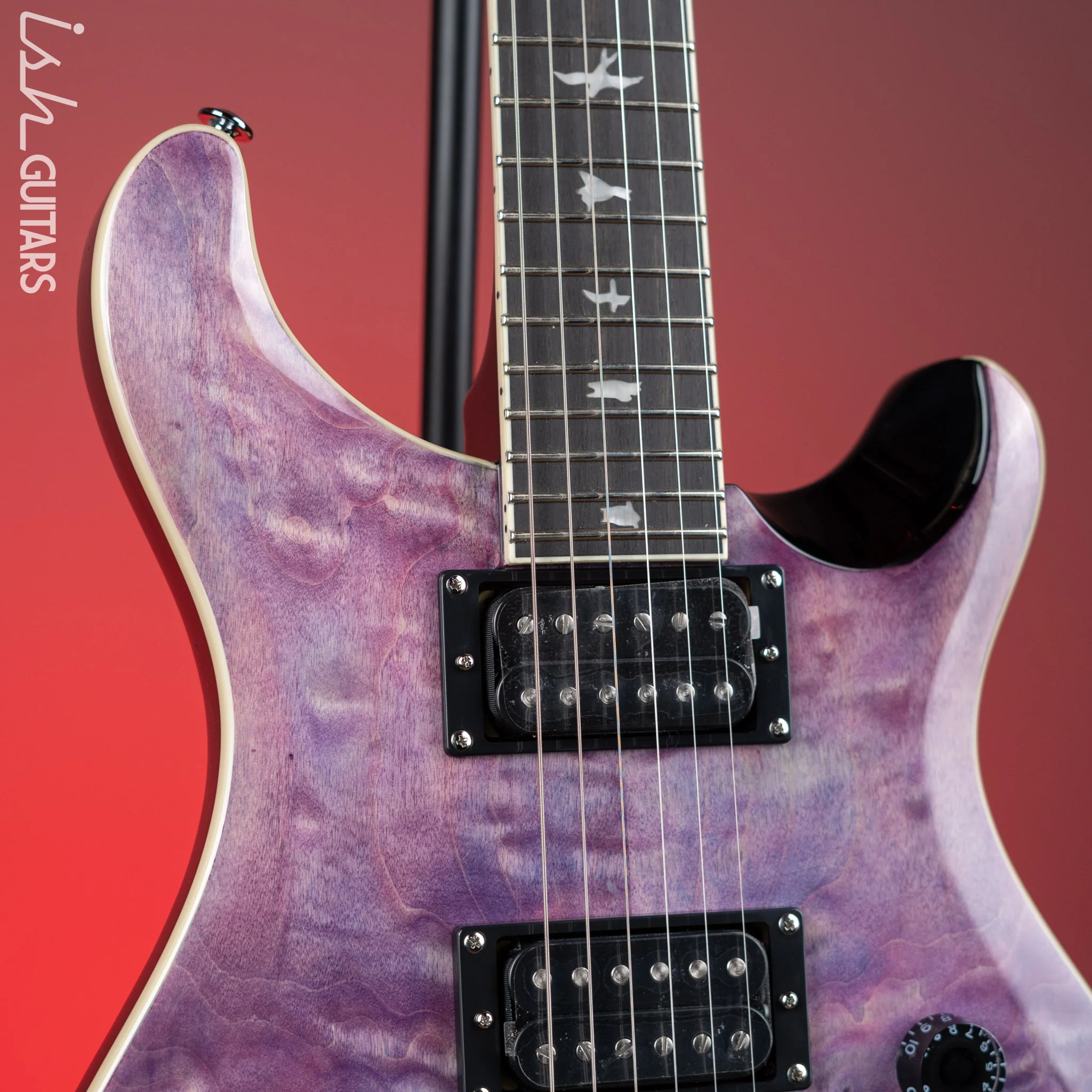 PRS SE Custom 24 Quilt Electric Guitar Violet - Image 3