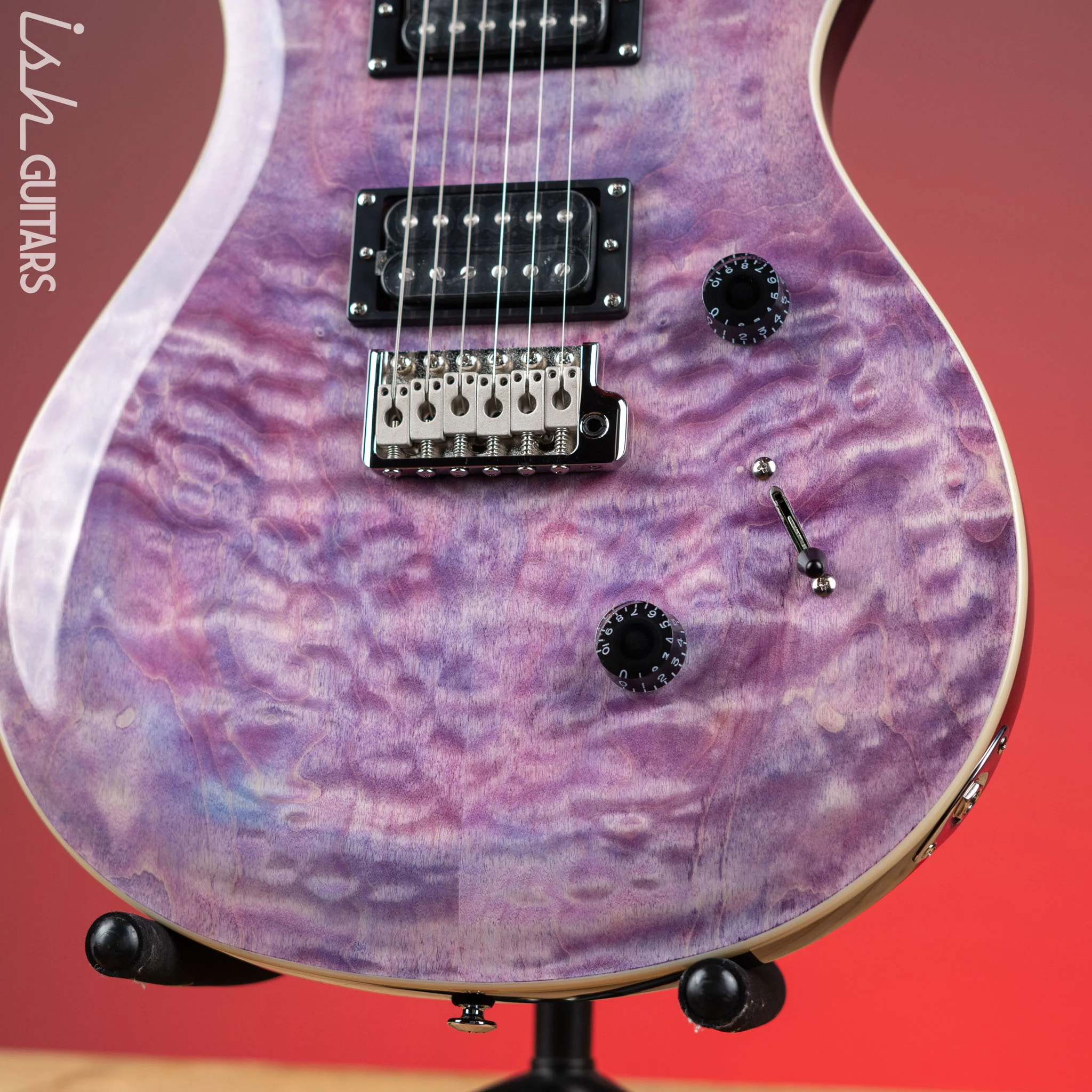 PRS SE Custom 24 Quilt Electric Guitar Violet - Image 4