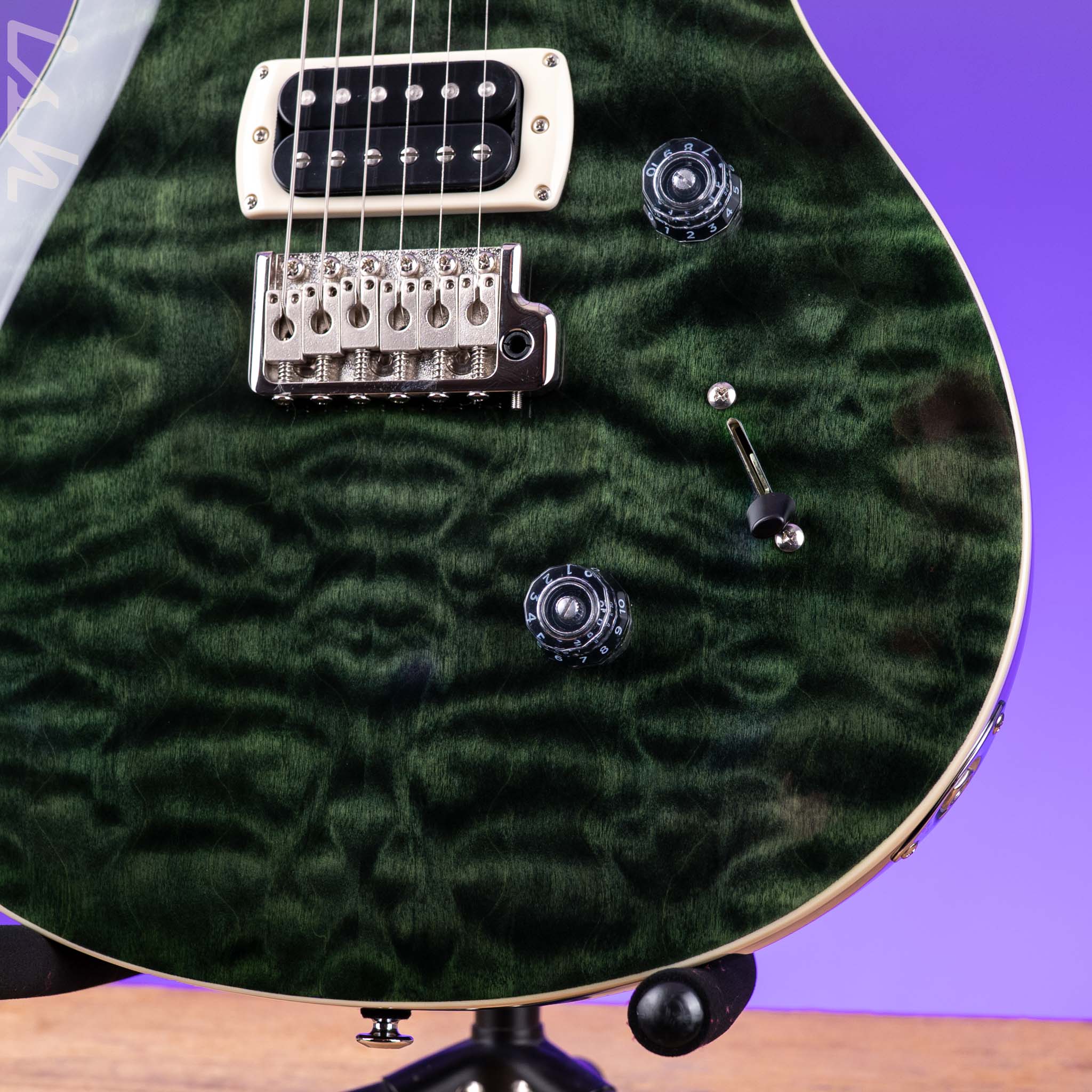 PRS SE Custom 24 Quilt Teal Black *New Color* - Image 5