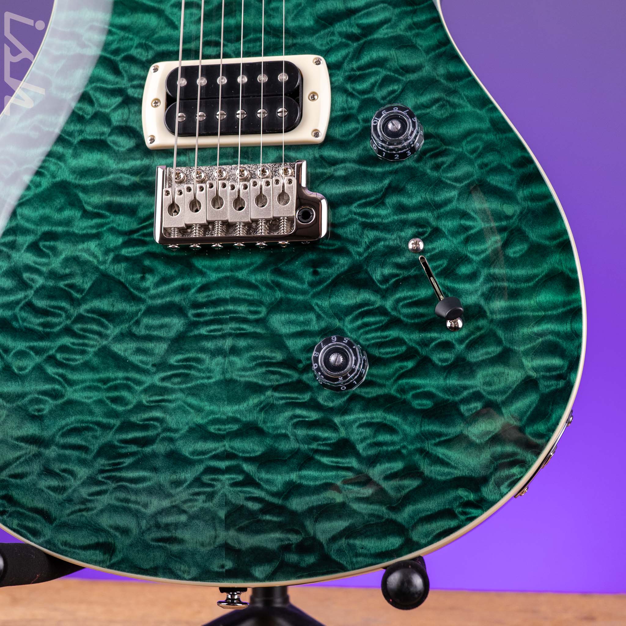 PRS SE Custom 24 Quilt Teal Black *New Color* - Image 5