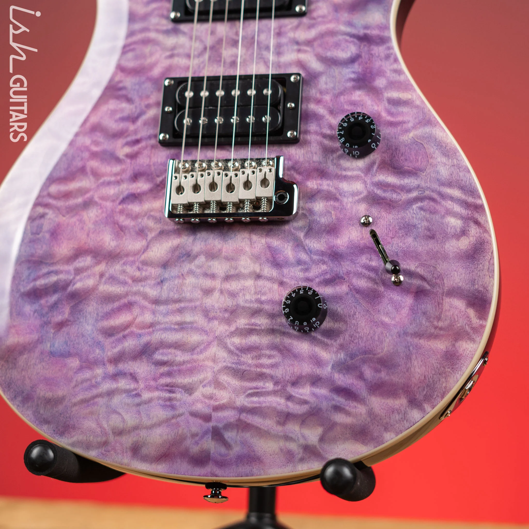 PRS SE Custom 24 Quilt Violet Electric Guitar - Image 4
