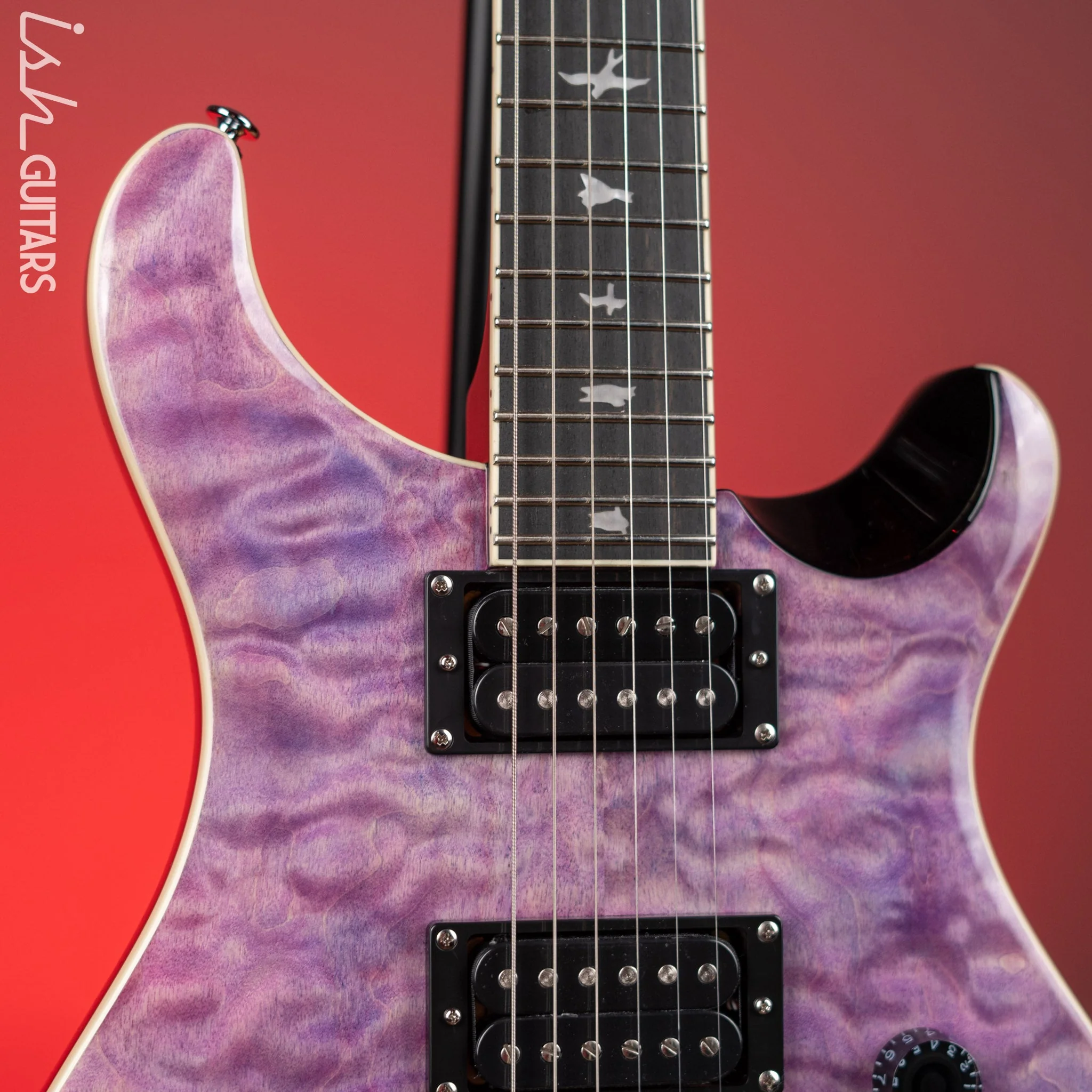 PRS SE Custom 24 Quilt Violet Electric Guitar - Image 3
