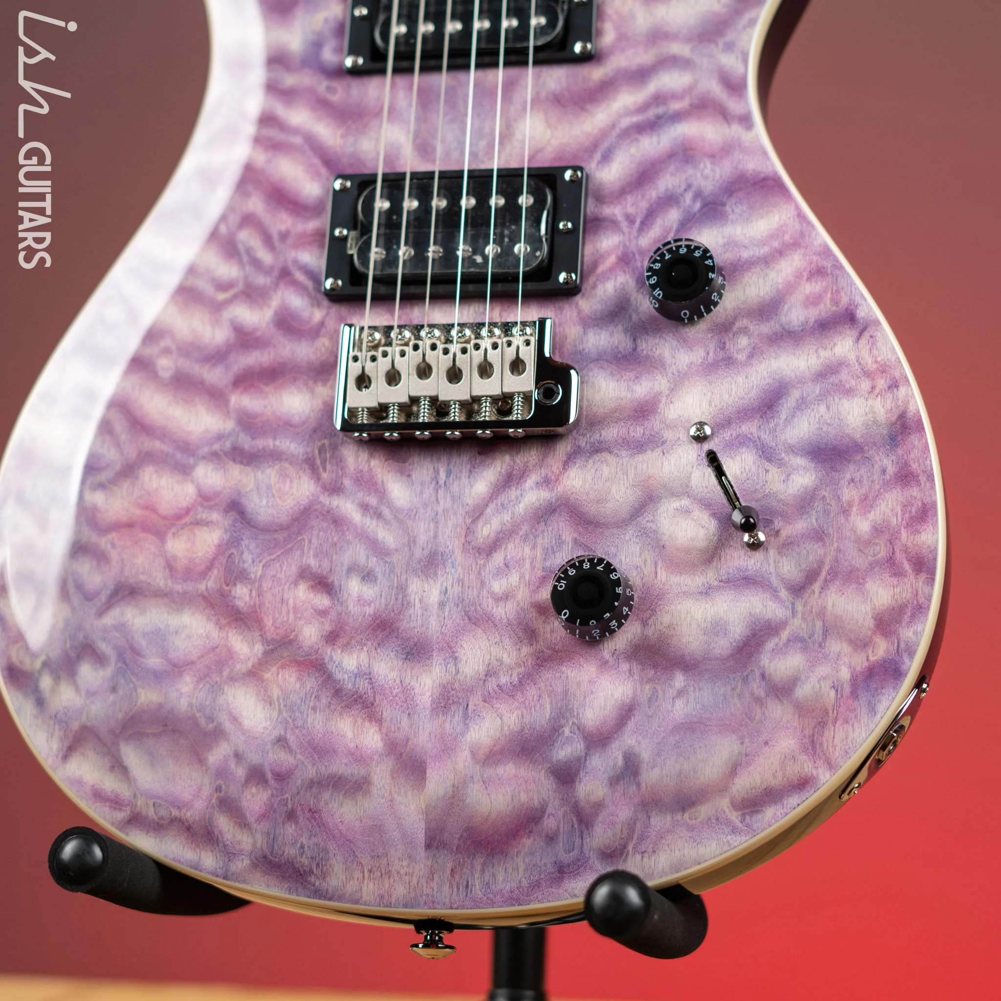 PRS SE Custom 24 Quilt Violet Electric Guitar - Image 4