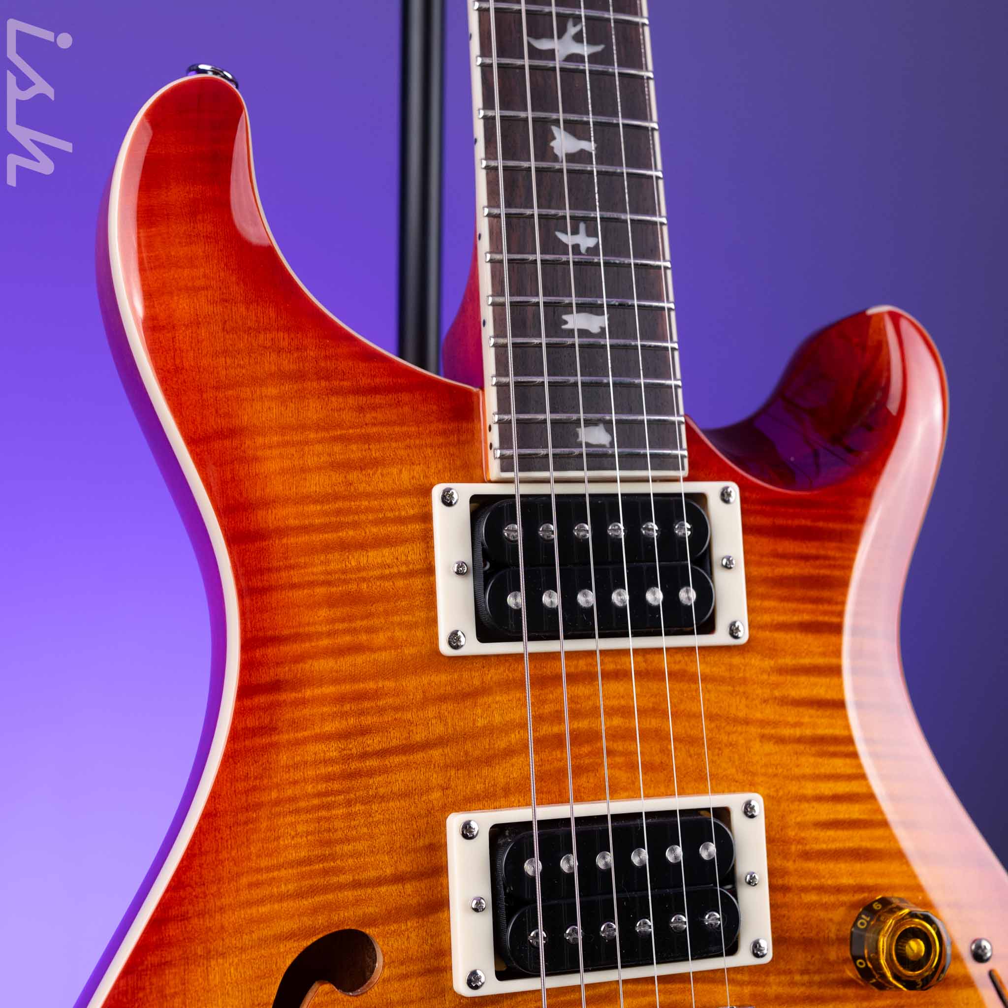 PRS SE Custom 24 Semi-Hollow Piezo Vintage Sunburst *2025 Release!* - Image 3