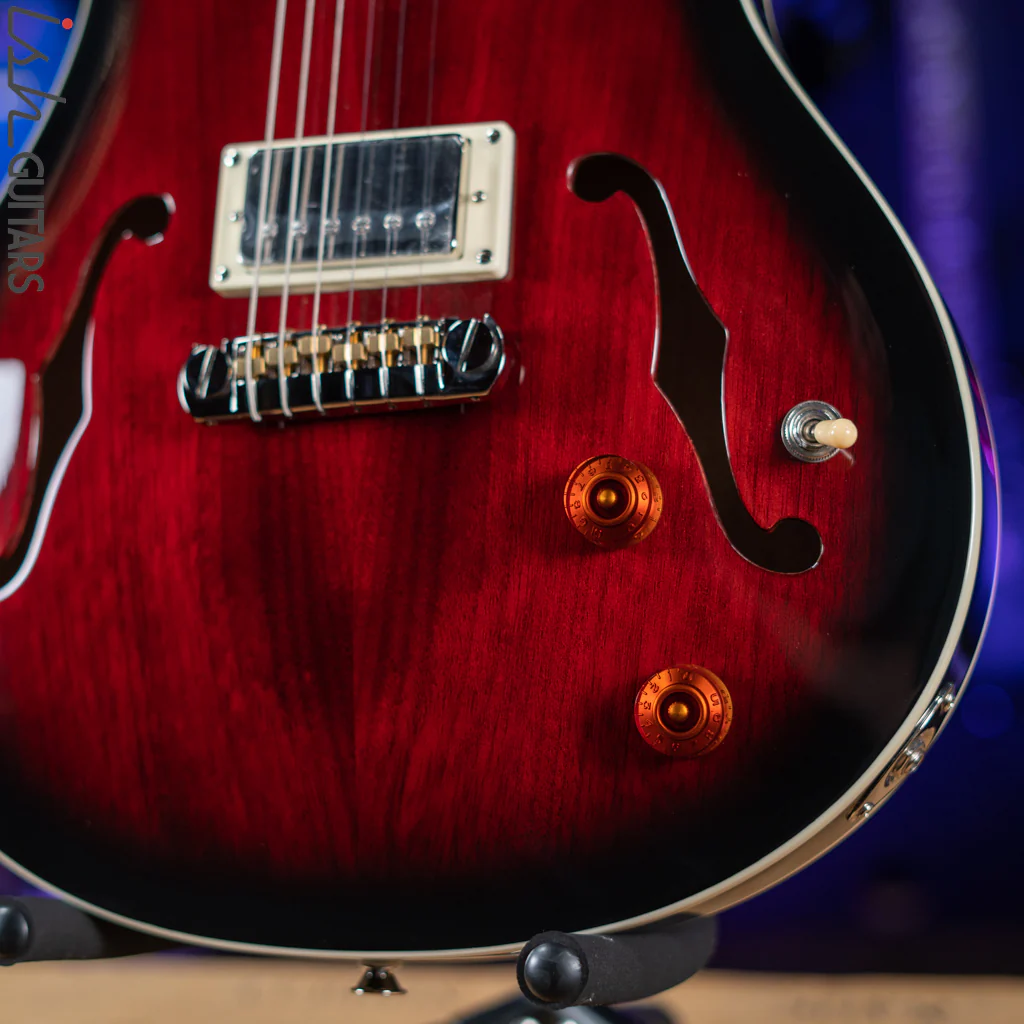 2021 PRS SE Hollowbody Standard Electric Guitar Fire Red Burst - Image 4