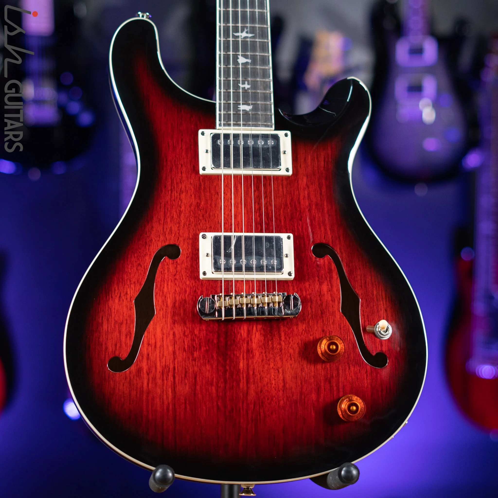2021 PRS SE Hollowbody Standard Electric Guitar Fire Red Burst