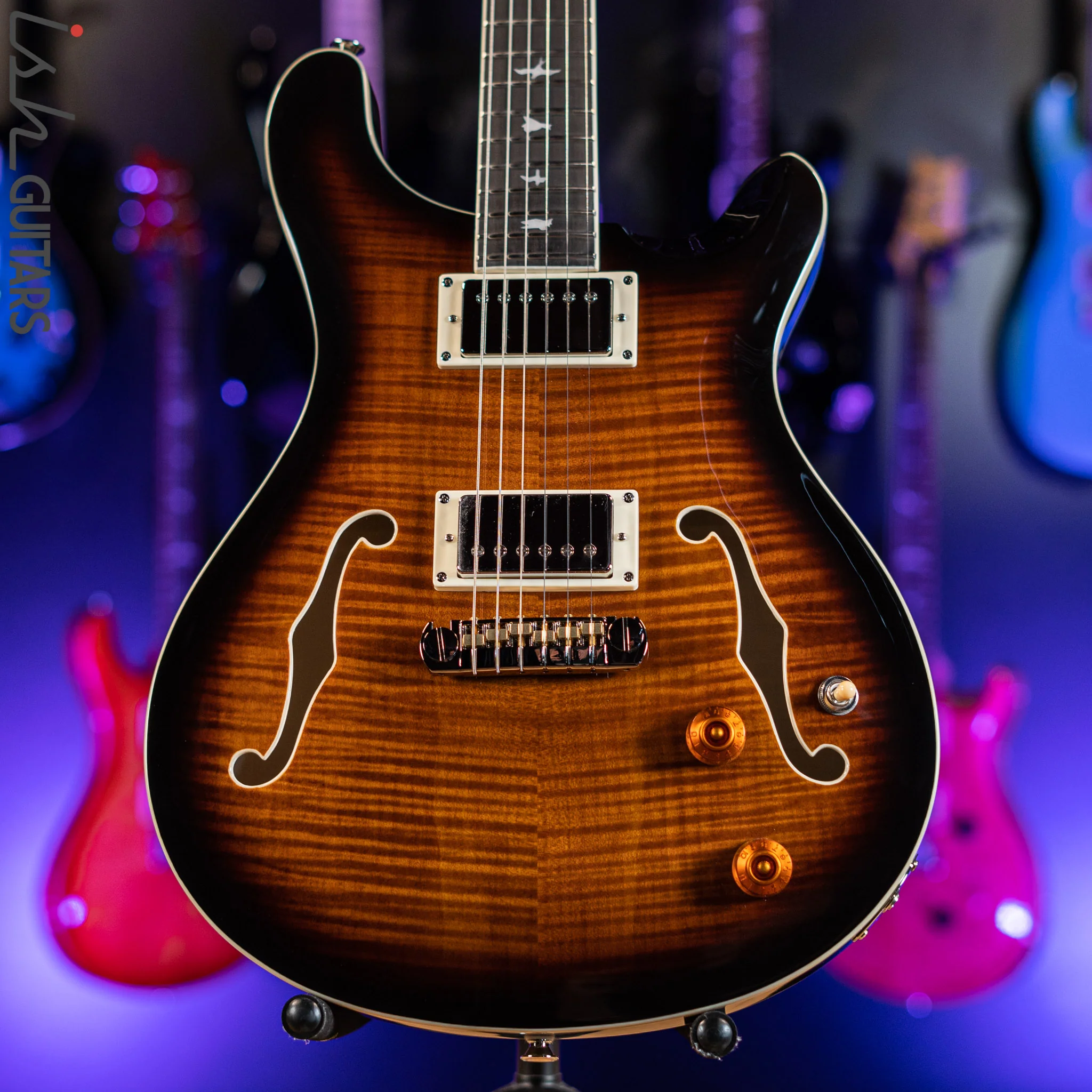 PRS SE Hollowbody II Black Gold Sunburst