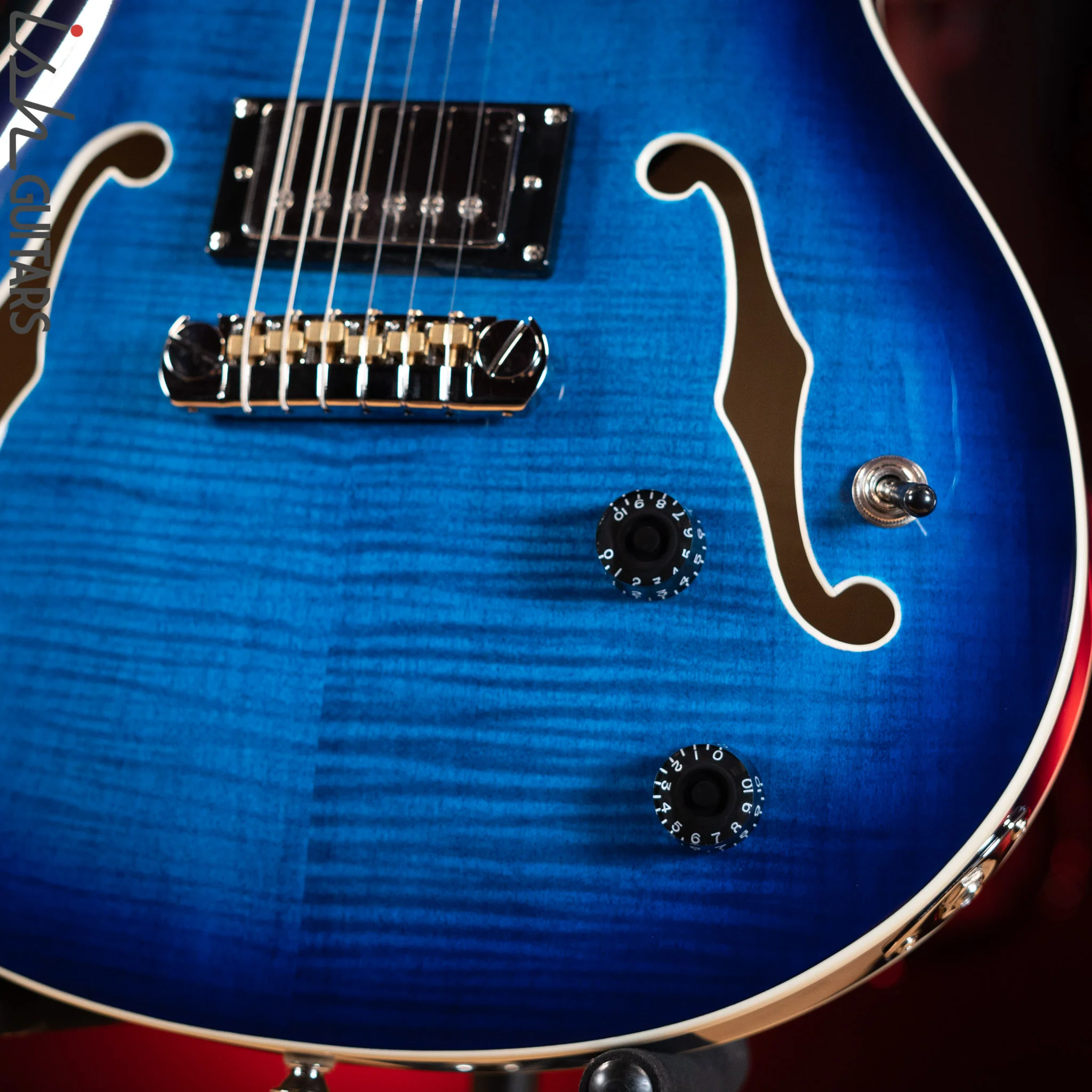 PRS SE Hollowbody II Faded Blue Burst - Image 4
