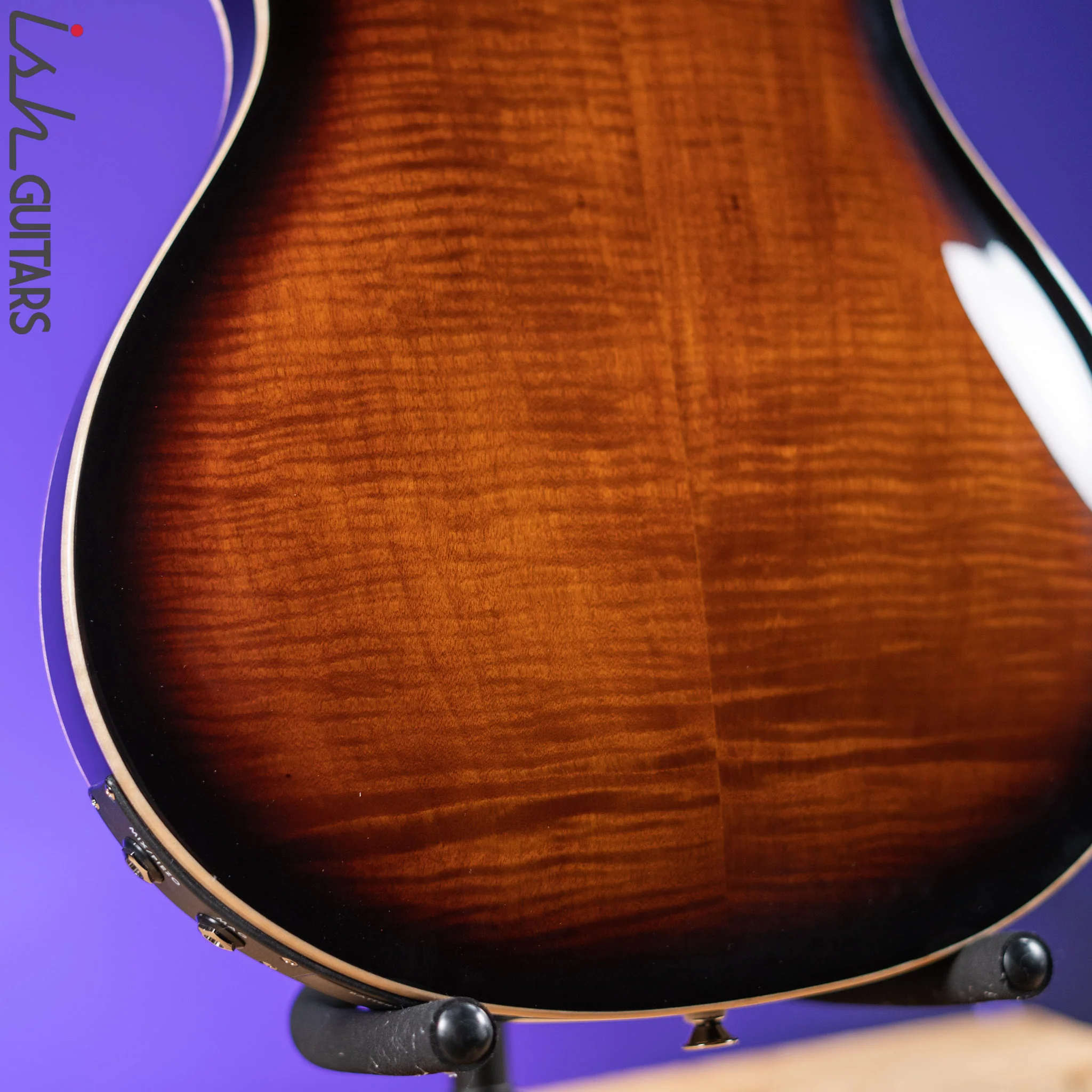 PRS SE Hollowbody II Piezo Electric Guitar Black Gold Burst - Image 10