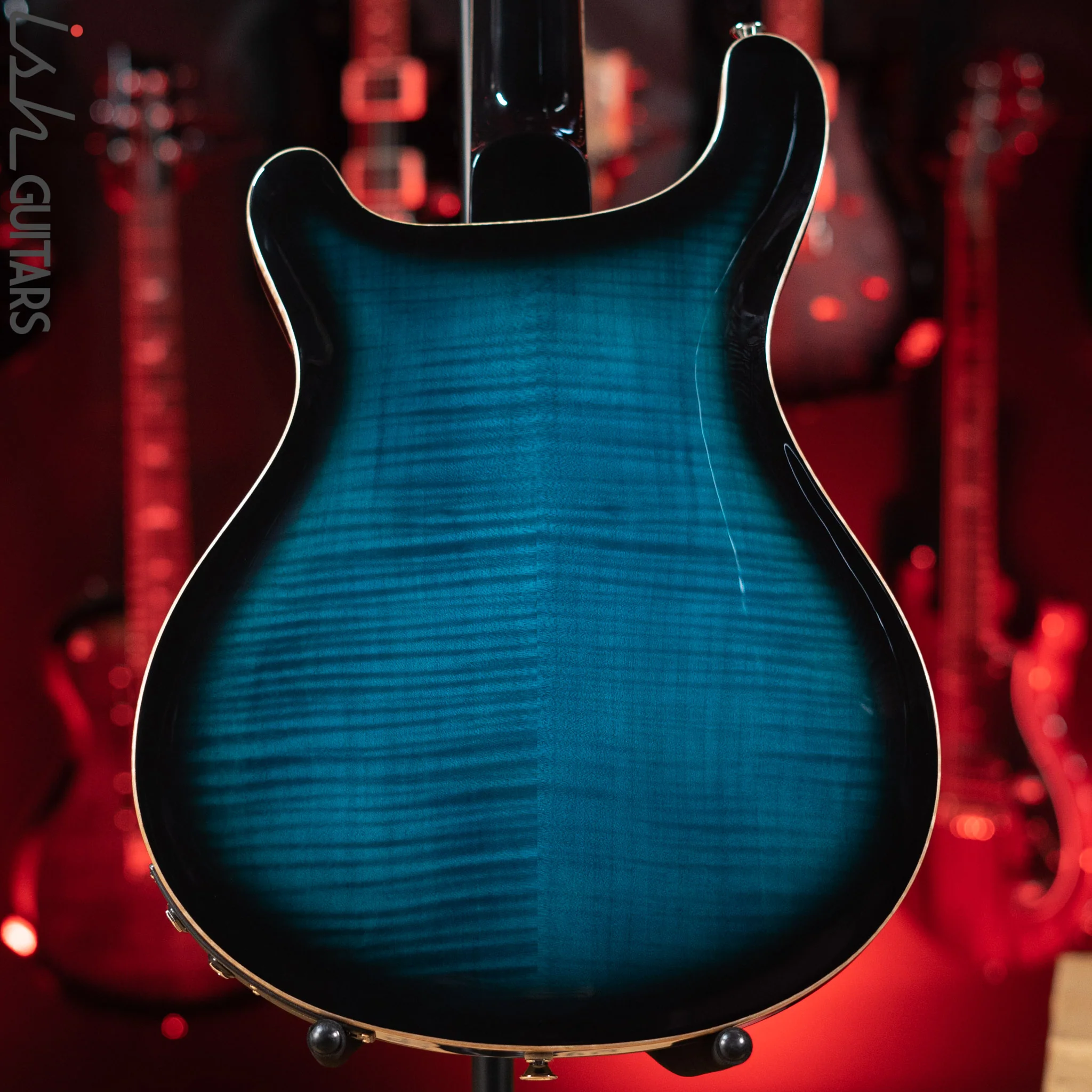 PRS SE Hollowbody II Piezo Electric Guitar Peacock Blue Sunburst - Image 8